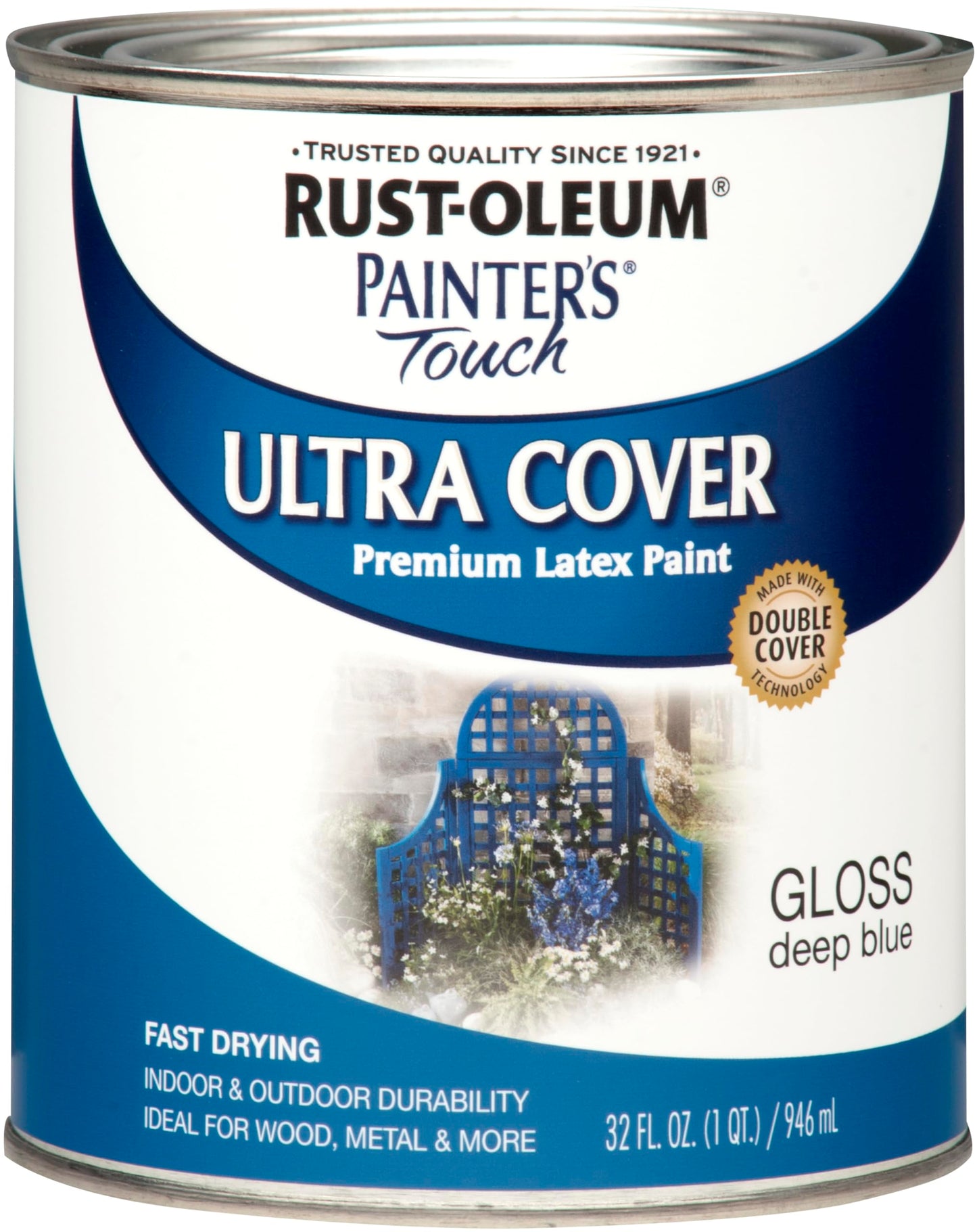 Rust-Oleum 1976502 Painter's Touch Latex Paint, Flat Black 32 Fl Oz, 1 Quarts, (Pack of 1)