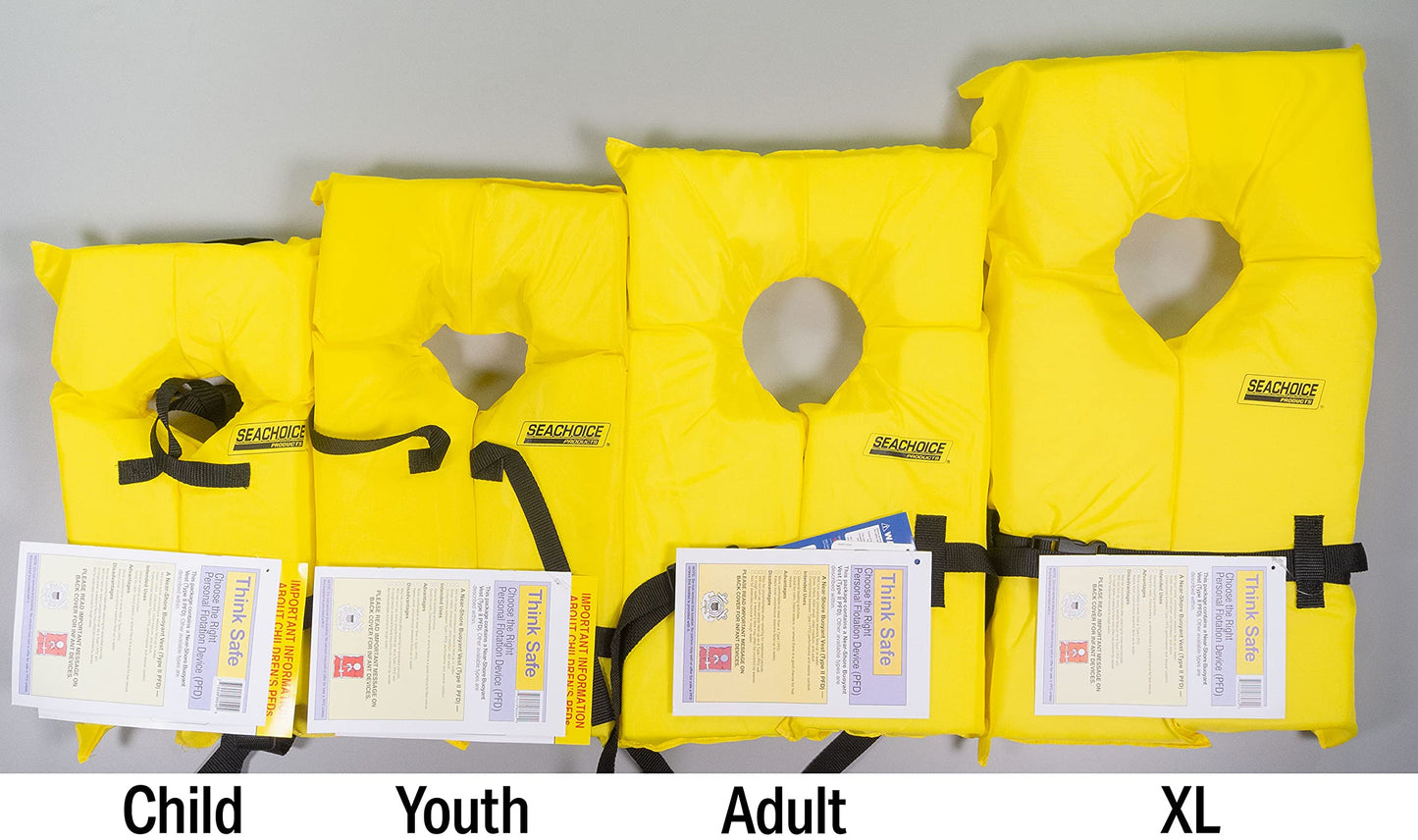 Seachoice Life Vest, Type II Personal Flotation Device - USCG Approved - Multiple Sizes and Colors