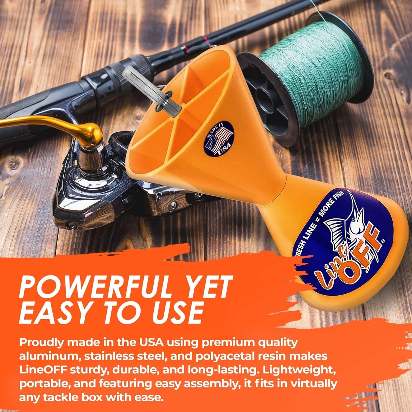 Line Off Stripper Removes Strip Line Fishing Reel Accessories (Orange)
