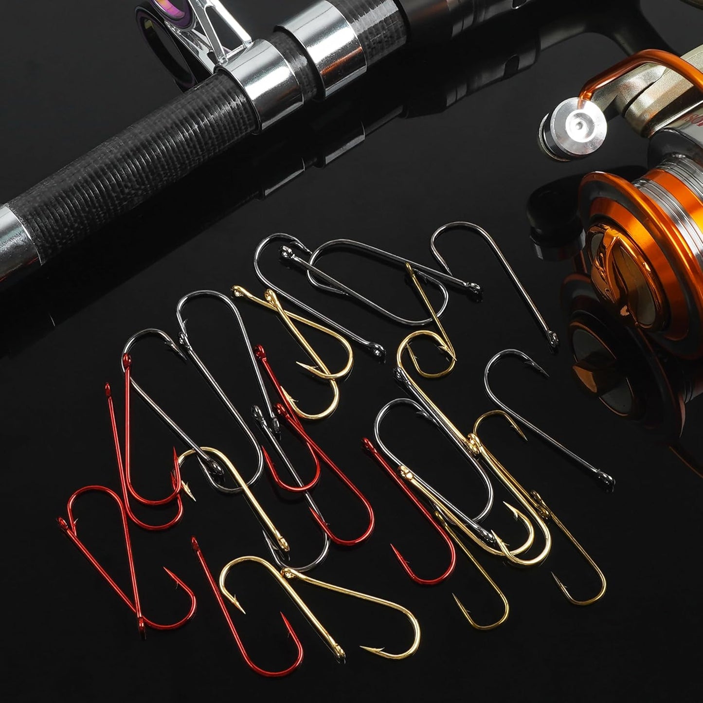 Crappie Hooks Aberdeen Fishing Hooks Kit Long Shank Light Wire Offset High Carbon Steel Fishing Tackle for Sunfish Bass Crappie Walleye Trout Panfish Freshwater 150pcs/Box