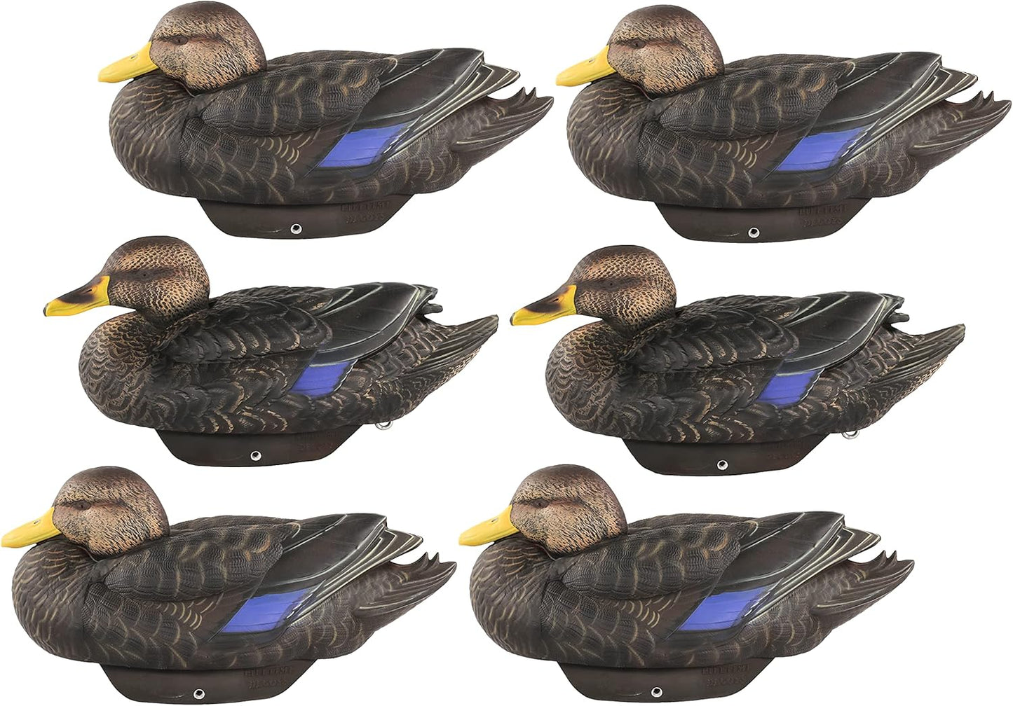 Heyday Ultralight HydroFoam Black Duck Decoys 100% HydroFoam 6 Pack Ultra Realistic Duck Hunting Decoys - Light as a Feather, Lasts Forever