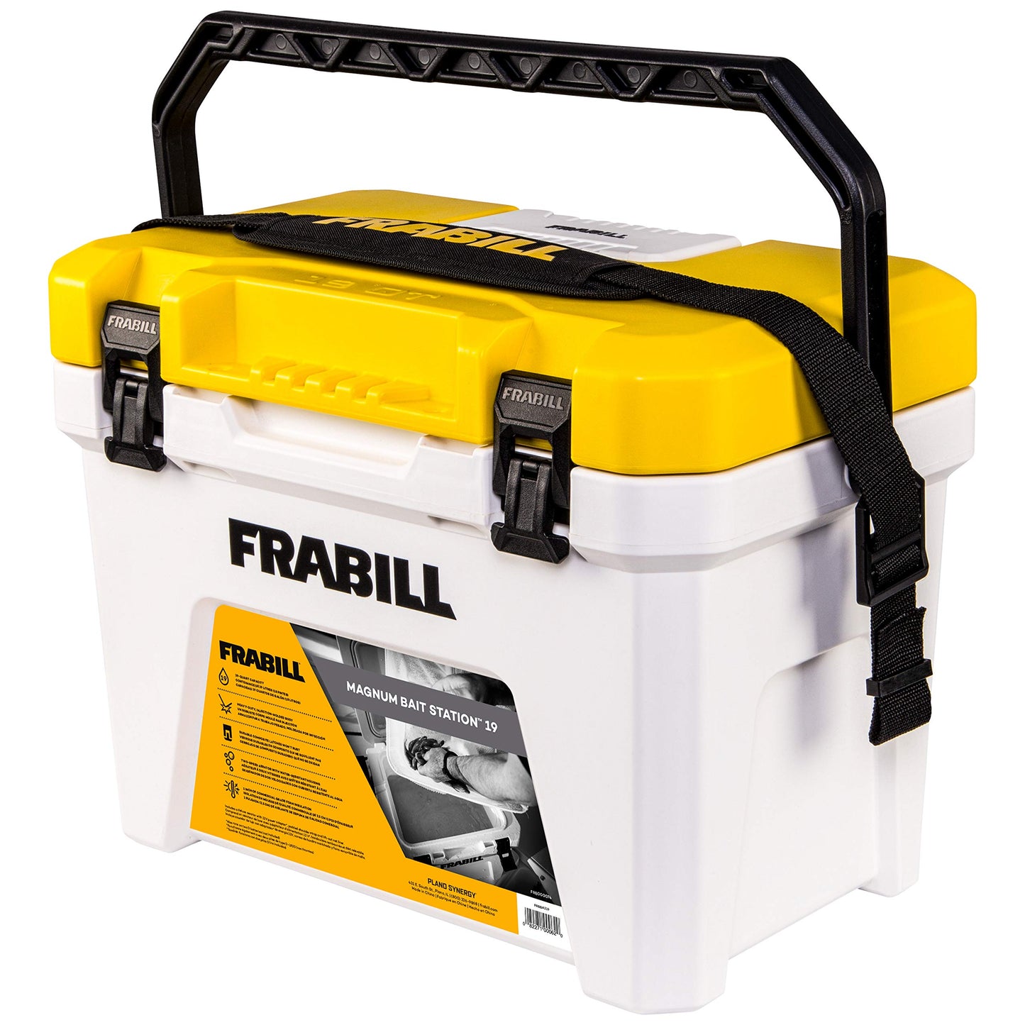 Frabill Magnum Bait Station 13 Quart Live Bait Well, White and Yellow