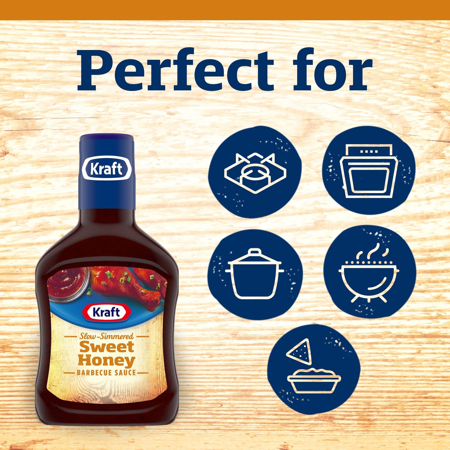 Kraft Sweet Brown Sugar Slow-Simmered Barbecue Sauce, 18 oz Bottle