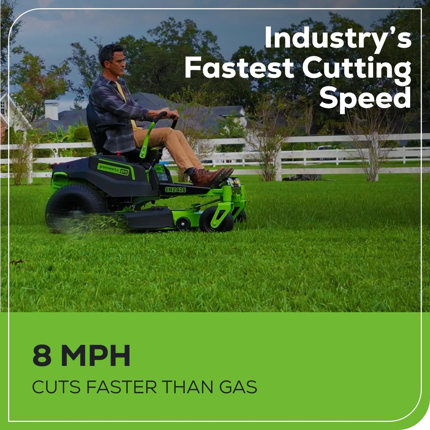 Greenworks 60V 21” Cordless (Push) Lawn Mower (LED Lights + Aluminum Handles), 5.0Ah Battery and Rapid Charger
