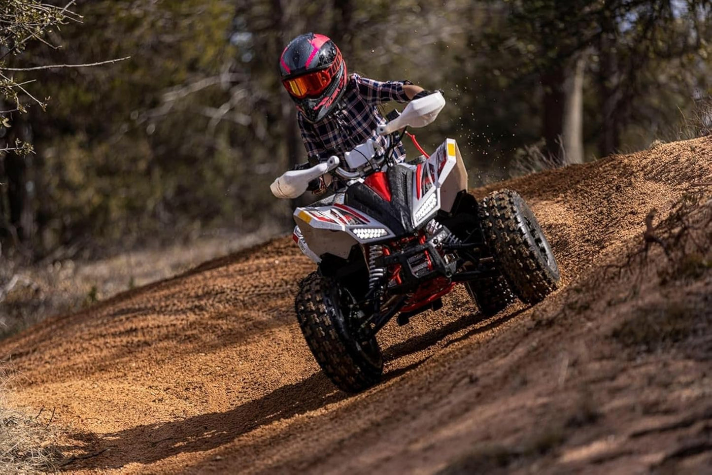 Coleman Powersports AT125Y 120cc Gas Powered Youth ATV, Hydraulic Disc Brakes, Independent Suspension, 175 lbs Maximum Load, Heavy-Duty Off-Road Utility Vehicle