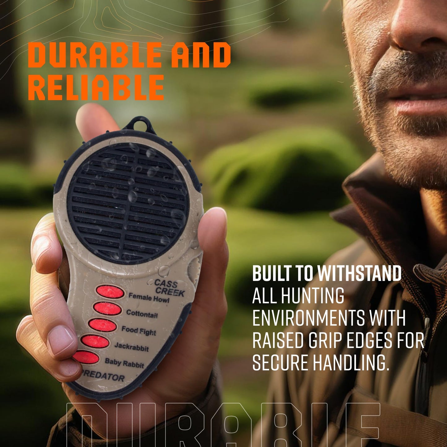Cass Creek Ergo Call, Handheld Electronic Hunting Call, Compact Design, 5 Authentic Calls in 1, Expert Calls for Everyone