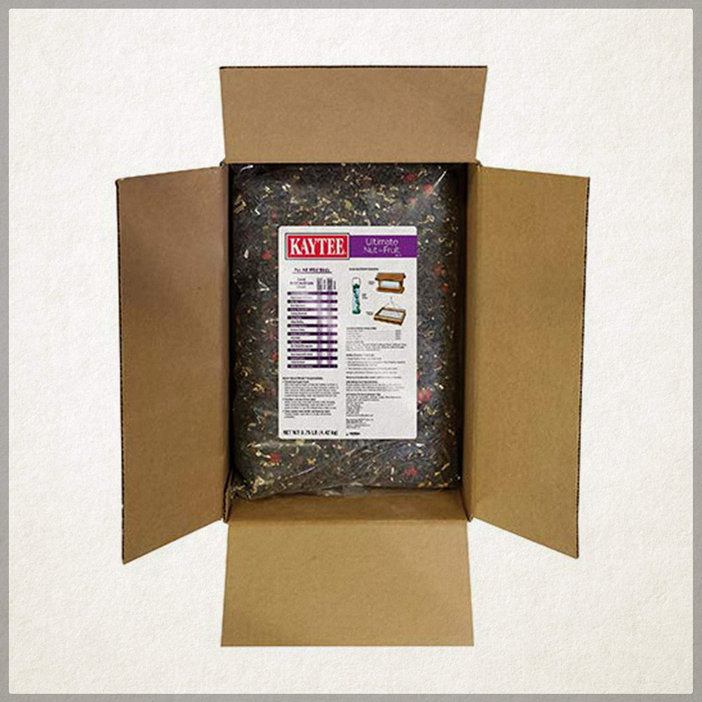 Kaytee Wild Bird Ultimate No Mess Wild Bird Food Seed For Cardinals, Finches, Chickadees, Nuthatches, Woodpeckers, Grosbeaks, Juncos and Other Colorful Songbirds, 9.75 Pound