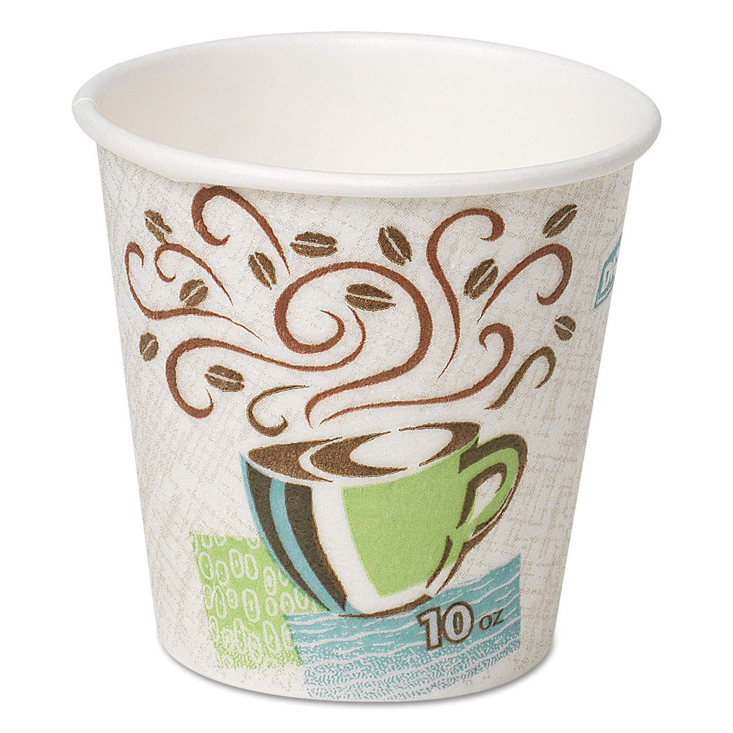 Dixie PerfecTouch 12 oz Paper Coffee Cups By GP PRO, Coffee Haze Design, 500 Count (25 Disposable Cups Per Sleeve, 20 Sleeves Per Case), 5342DX