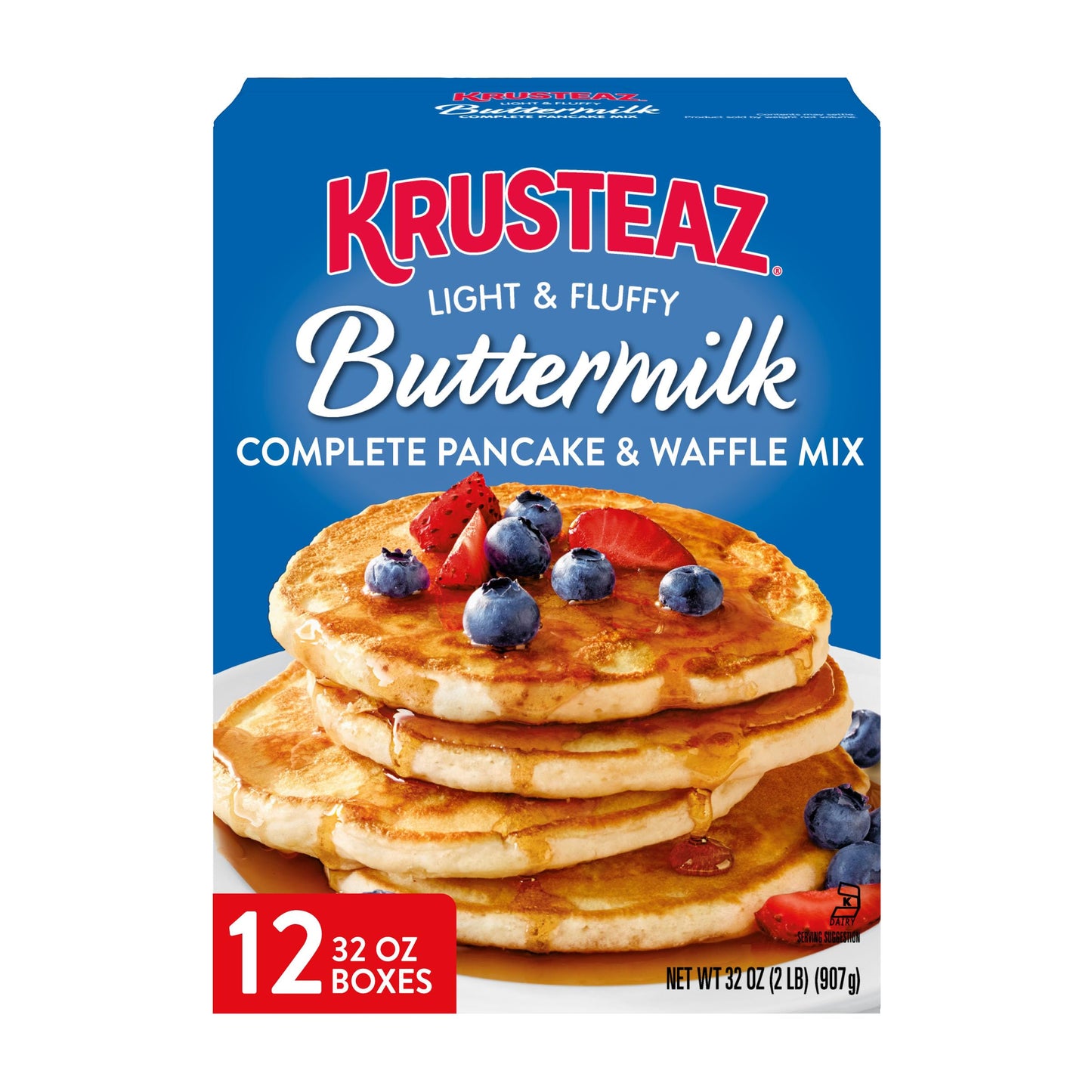 Krusteaz Complete Buttermilk Pancake and Waffle Mix, Light & Fluffy, 5 lb Bags (Pack of 6)
