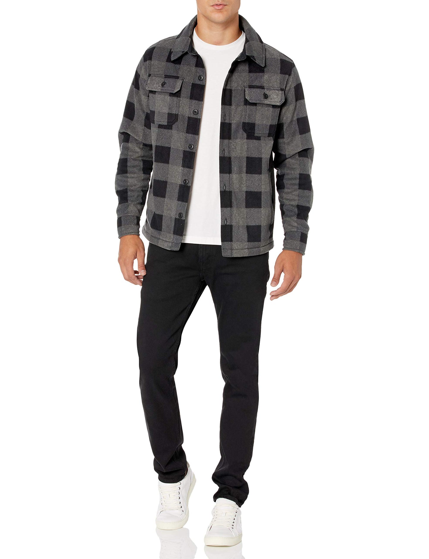 Amazon Essentials Men's Long-Sleeve Polar Fleece Shirt Jacket