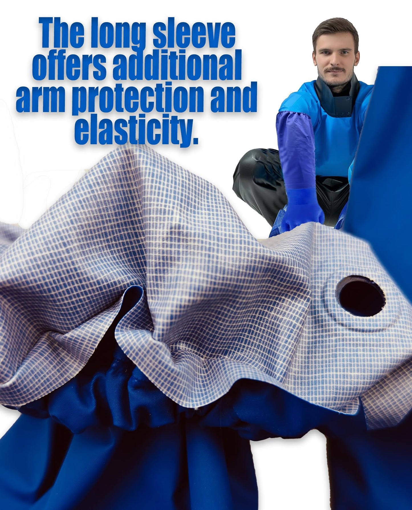 LIICHAAO Long waterproof fishing gloves,Cleaning Poison ivy gloves,Aquarium pool,Long elbow Resistant Abrasion