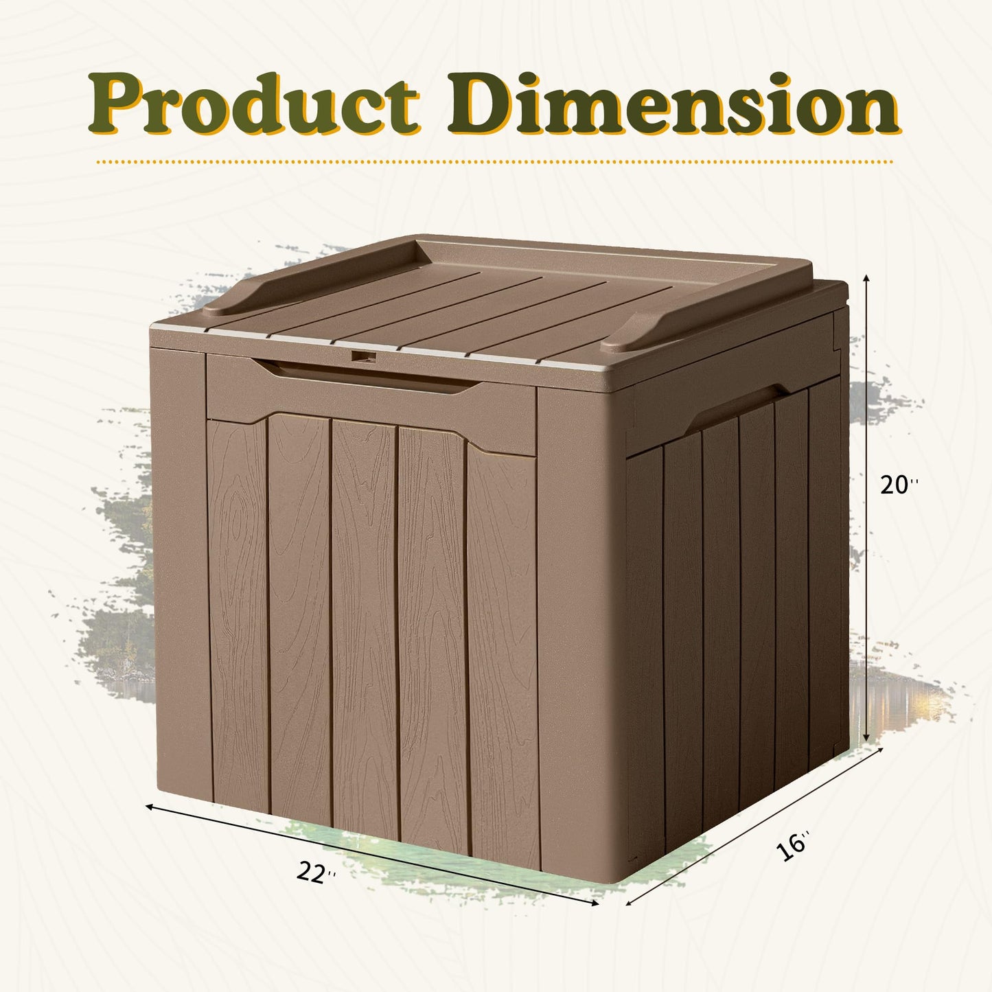 Devoko 100 Gallon Waterproof Large Resin Deck Box Indoor Outdoor Lockable Storage Container for Patio Furniture Cushions Garden Tools (100 Gallon, Black)
