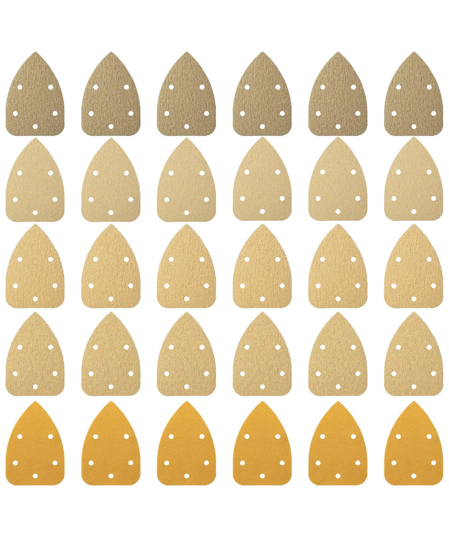 Bates- Mouse Detail Sander Sanding Pads, 30 pcs, 40/80/120/180/240 Grits, Palm Sander Sandpaper