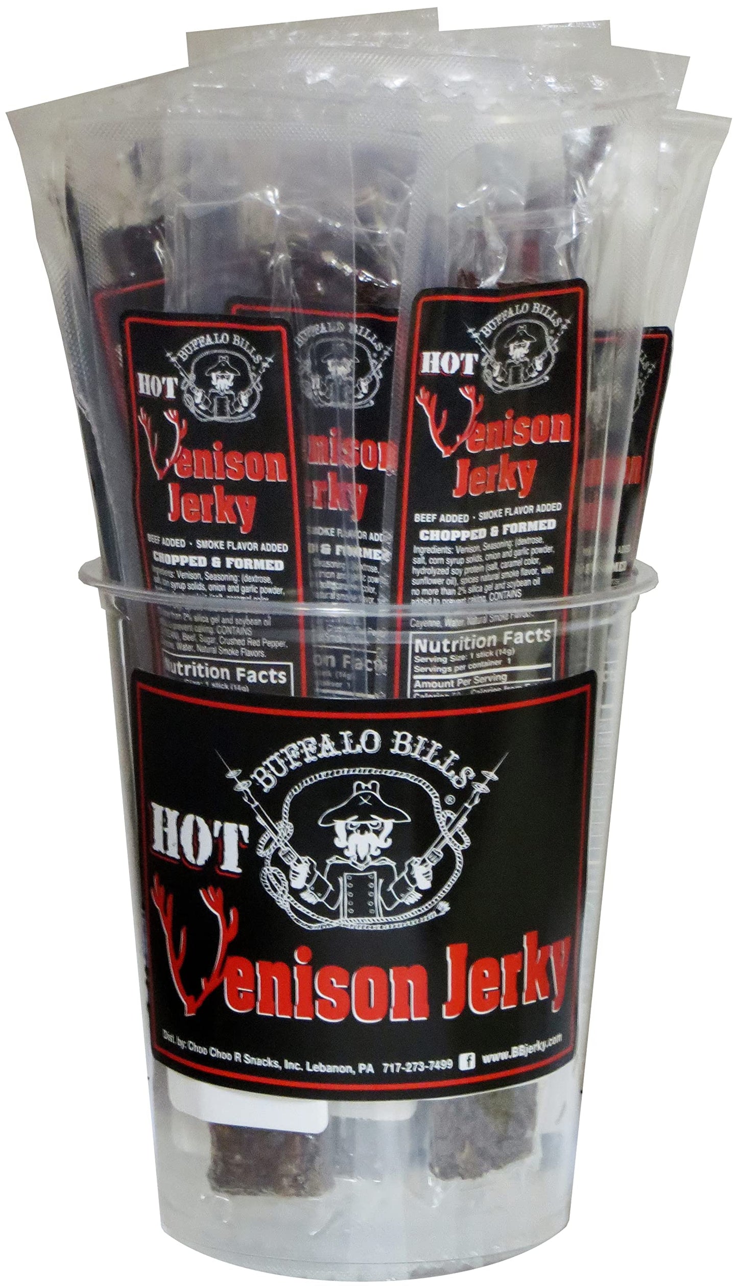 Buffalo Bills Venison Jerky Strips 10oz Pack (20 venison jerky 7" strips per bag)