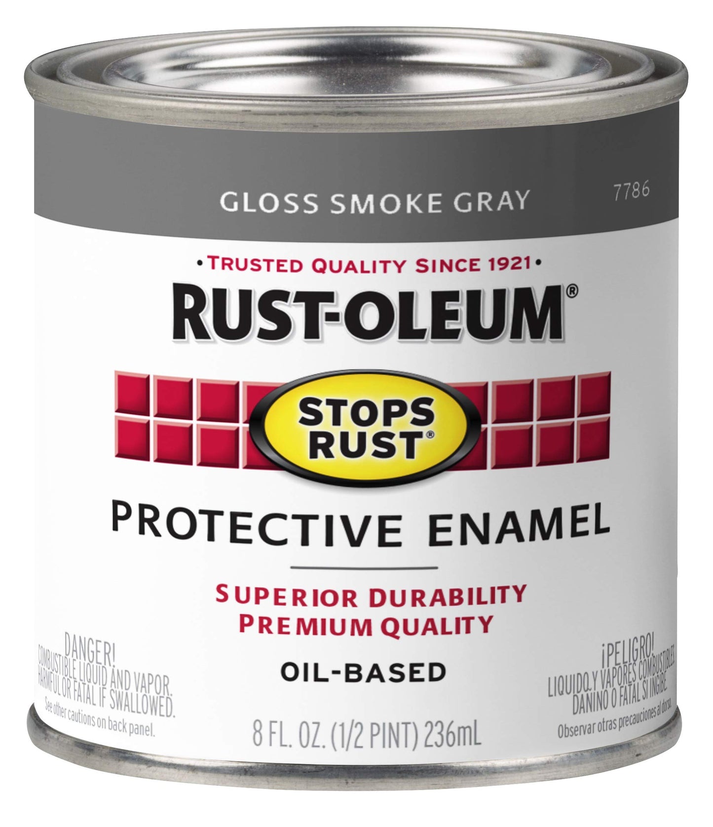 Rust-Oleum 7779502 Stops Rust Brush On Paint, Quart, Gloss Black, 32 Fl Oz (Pack of 1)