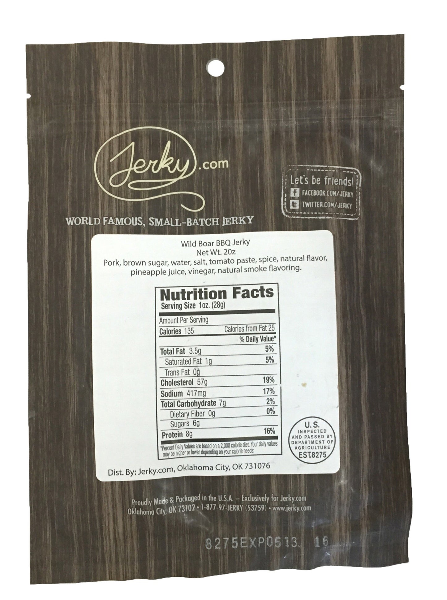 Jerky.com Original Buffalo Jerky 3-Pack - Exotic Jerky High Protein, Gluten-Free, All-Natural Exotic Snack - Premium Wild Game Meat - Perfect for Hiking, Camping, and On-the-Go 1.75oz (Pack of 3)
