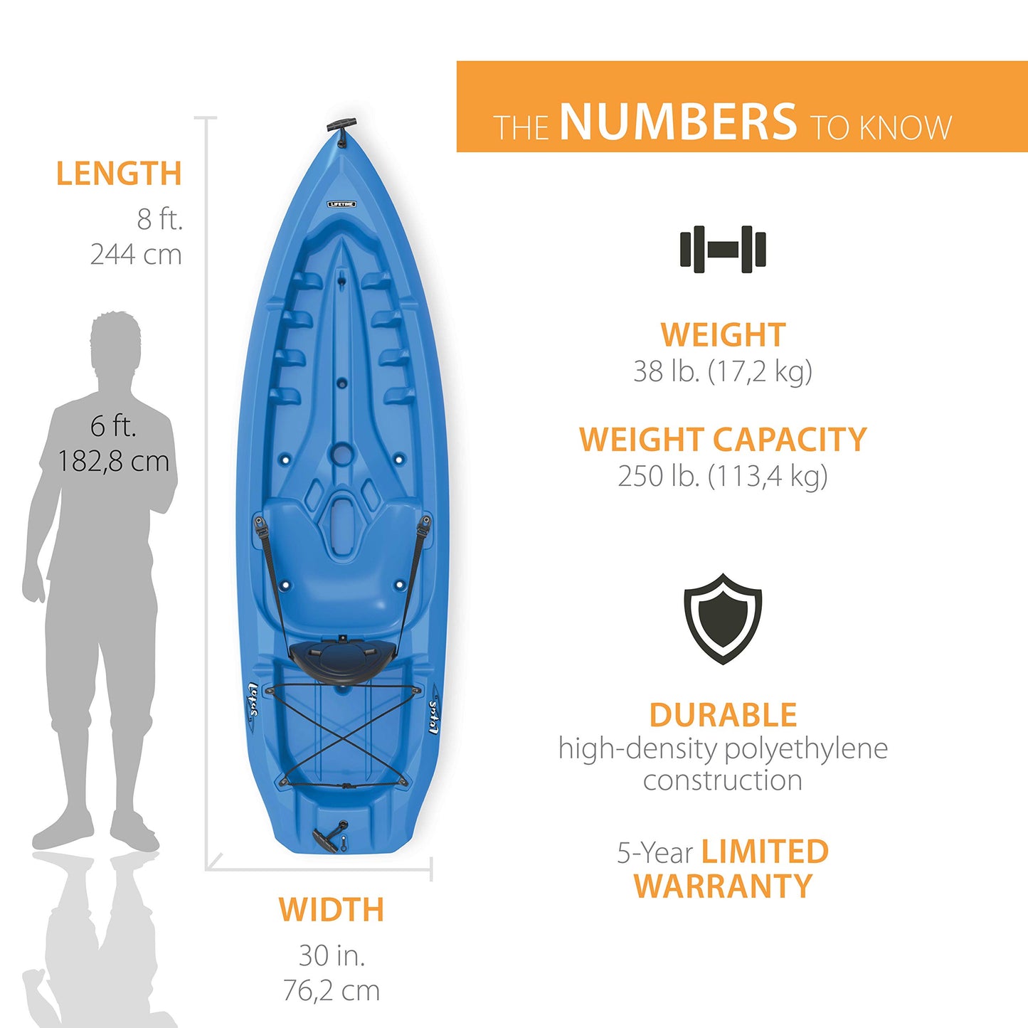 Lifetime Lotus Sit-On-Top Kayak with Paddle