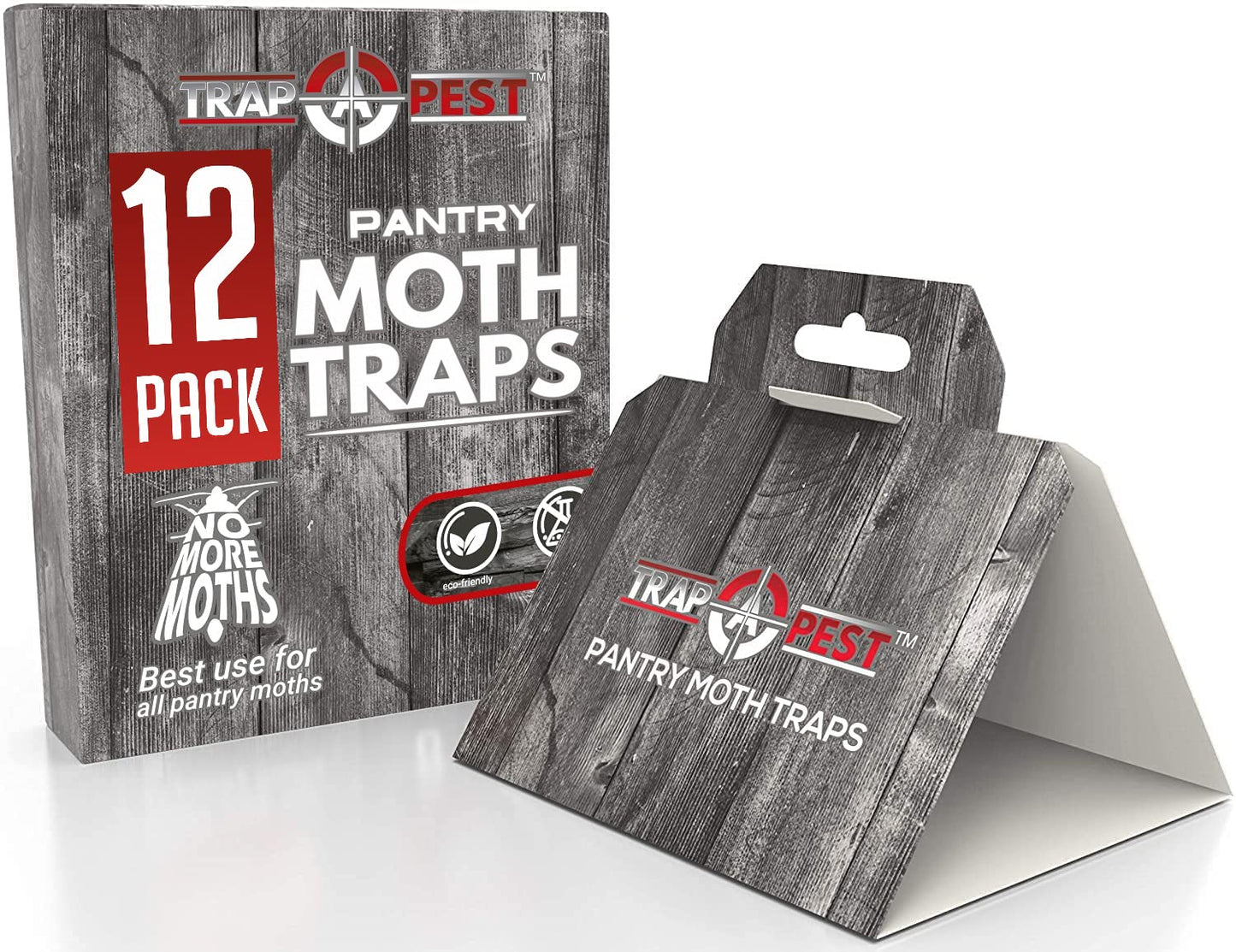 8 Pack Pantry Moth Traps- Safe and Effective for Food and Cupboard- Glue Traps with Pheromones for Pantry Moths