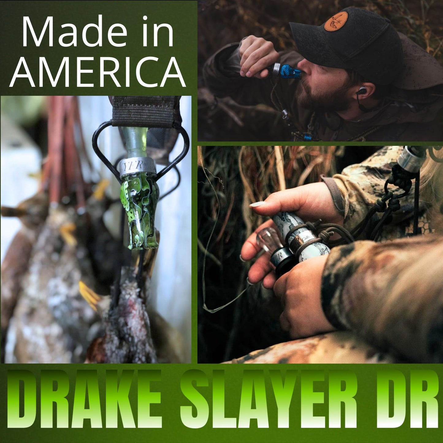 Drake Double Reed Duck Call | Realistic Sound Hunting Call | Superior Tone | Versatile & Easy to Use | Beginner Friendly and Expert Approved | Duck Hunting Accessories
