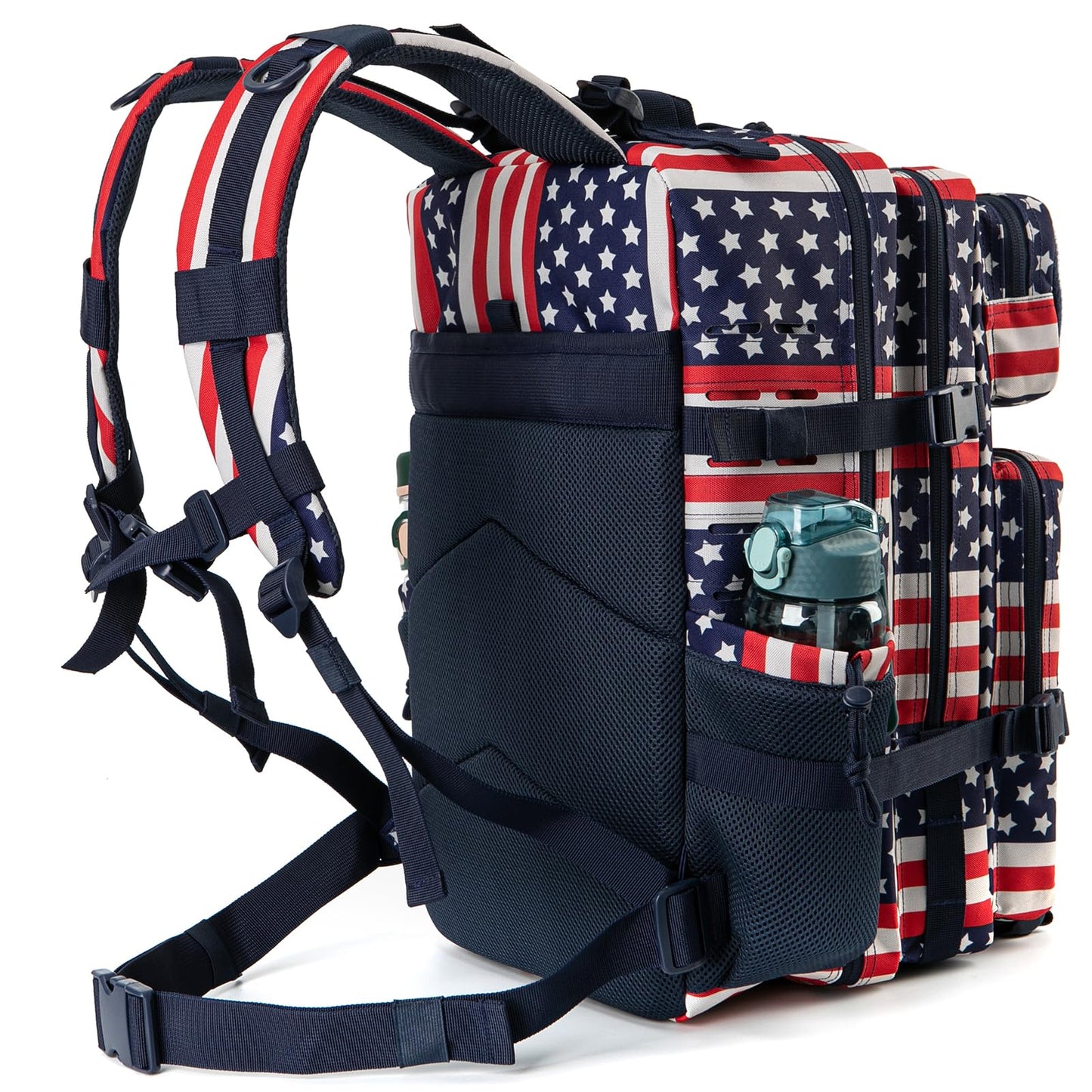 QT&QY 25L/35L/45L Military Tactical Backpack For Men Molle Daypack 3 Day Bug Out Bag Hiking Rucksack With Bottle Holder