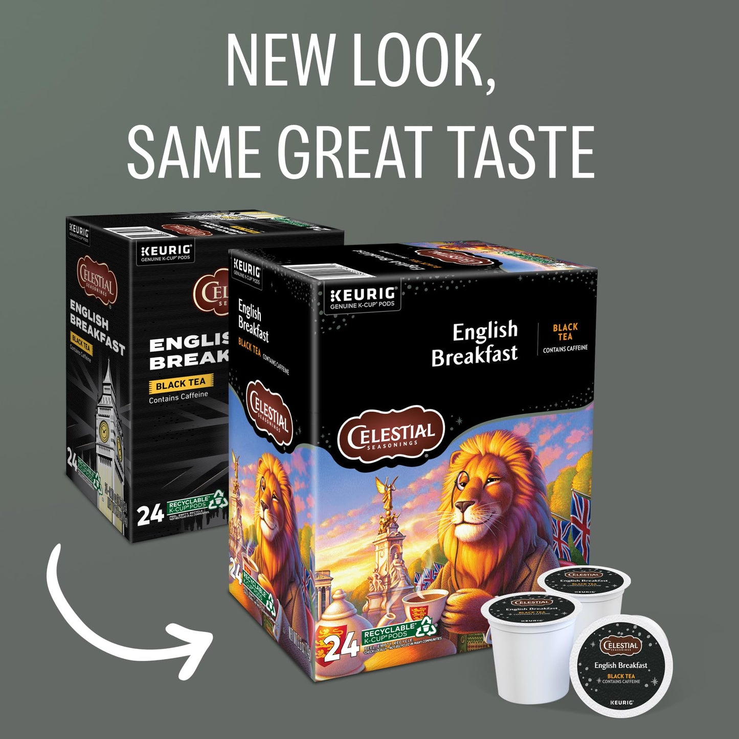 Celestial Seasonings English Breakfast Black Tea, Single-Serve Keurig K-Cup Pods, 96 Count