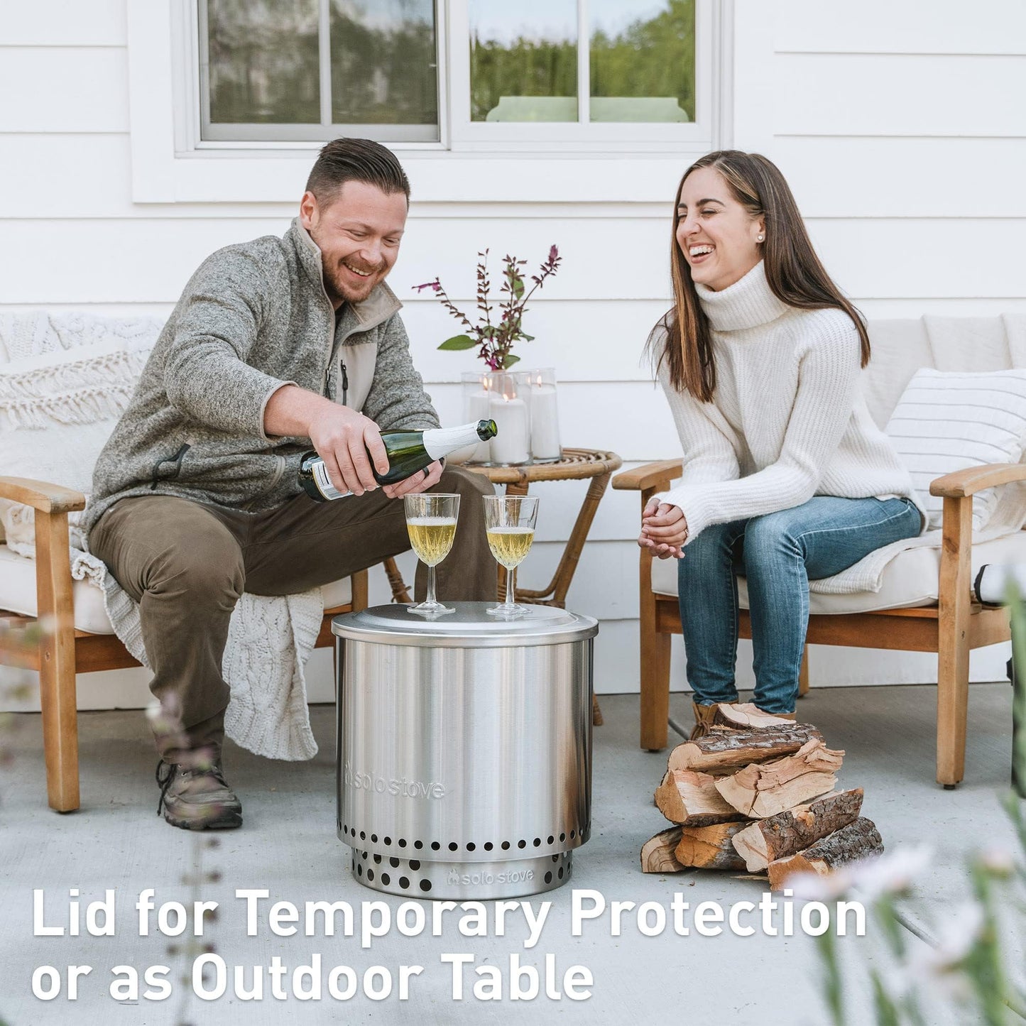 Solo Stove Ranger 2.0 with Stand - 15 Inch Smokeless Portable Fire Pit - Lightweight Outdoor Fireplace with Removable Ash Pan, Stainless Steel, Carry Case Included, Ideal for 2-4 People, 16.5 lbs