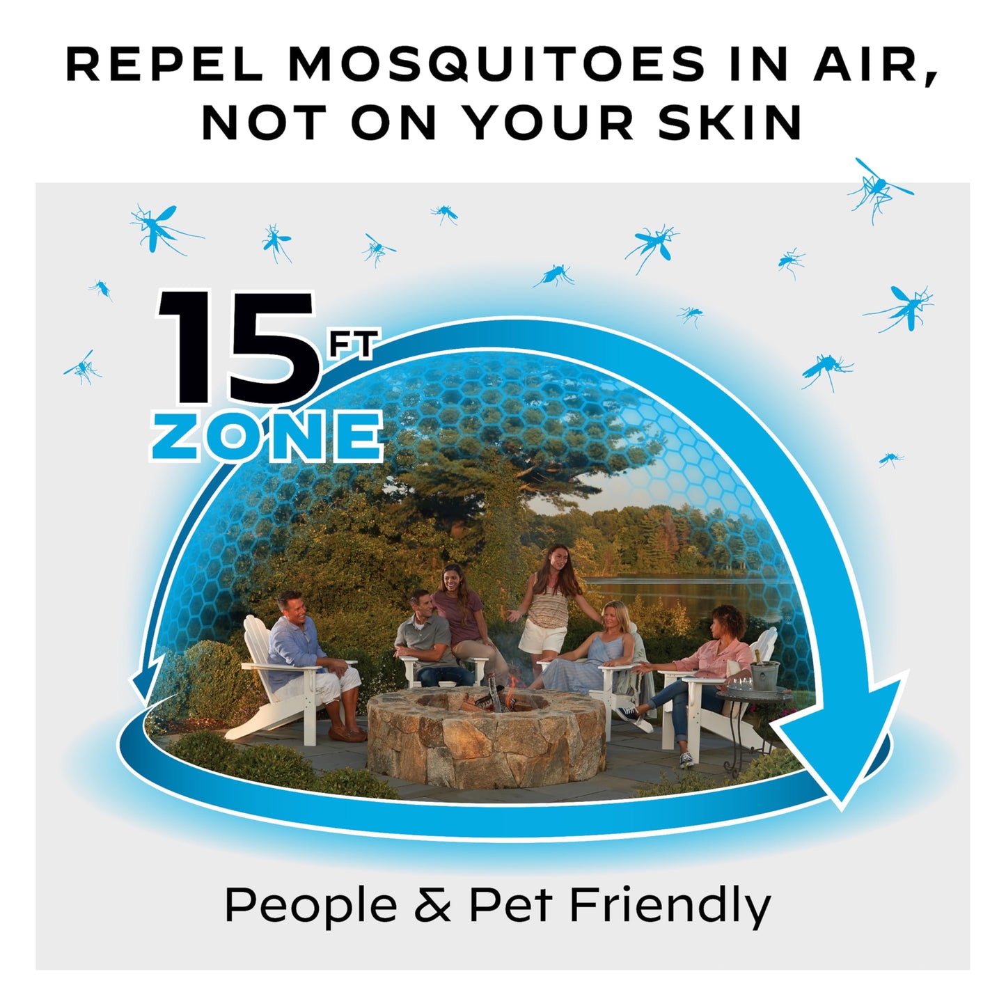 Thermacell Mosquito Repeller Patio Shield; Includes 12-Hour Refill; 15 Foot Zone of Protection; Highly Effective Mosquito Repellent for Patio; Bug Spray Alternative; Scent Free