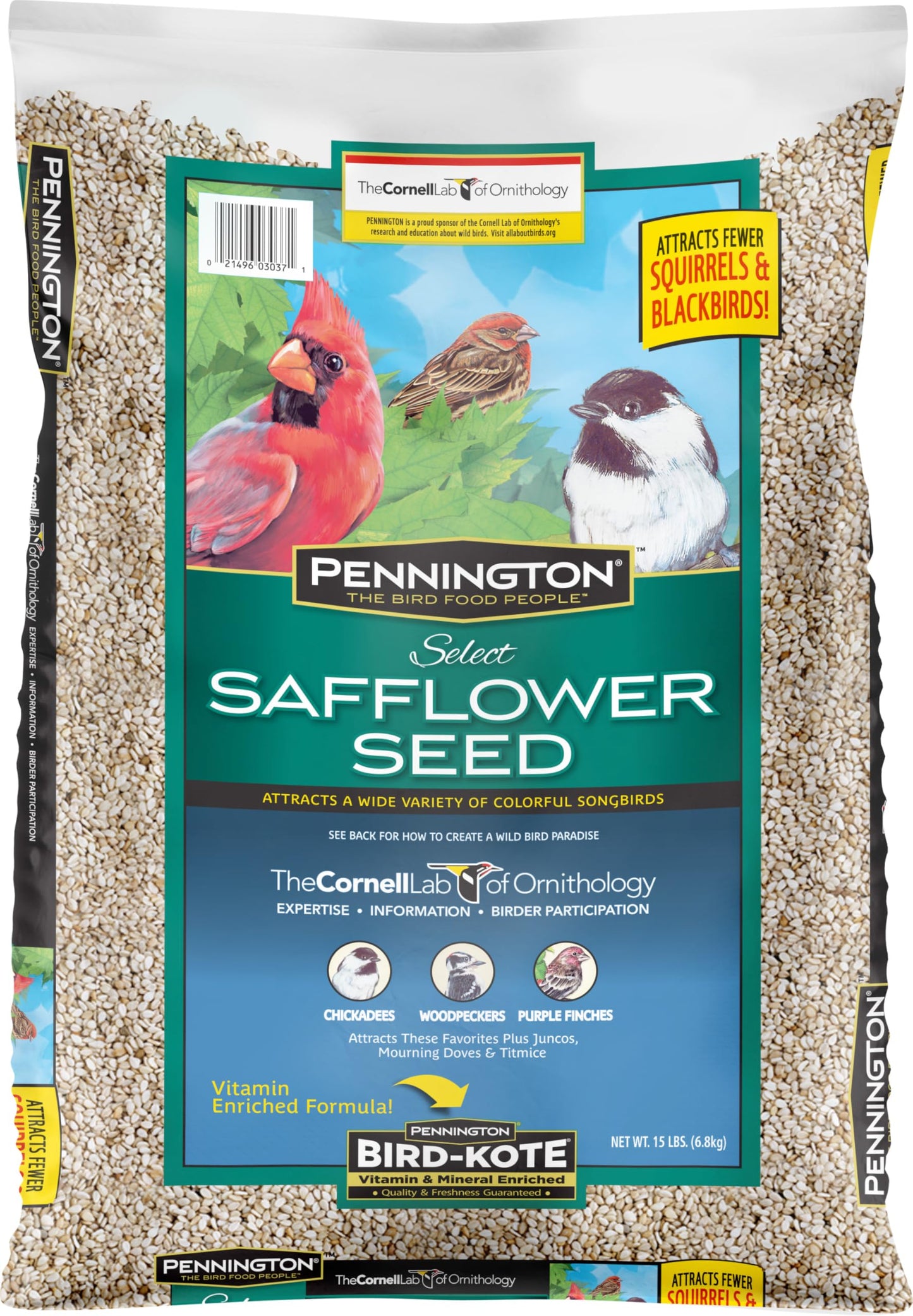 Pennington Pride Songbird Nut & Fruit Blend, Wild Bird Seed for Outside Feeders, Advanced Nutrition Formula for Bird Health, 10-lb. Bag