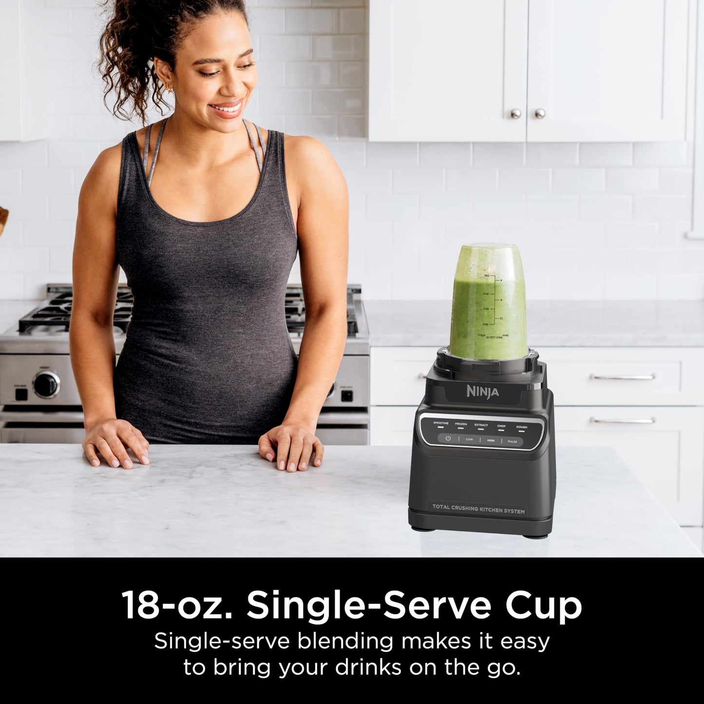 Ninja Blender, Mega Kitchen System, 1500W, 4 Functions for Smoothies, Processing, Dough, Drinks & More, with 72 Blender Pitcher, 64 Processor Bowl, 2 Nutri Cups + Lids, Black, BL770