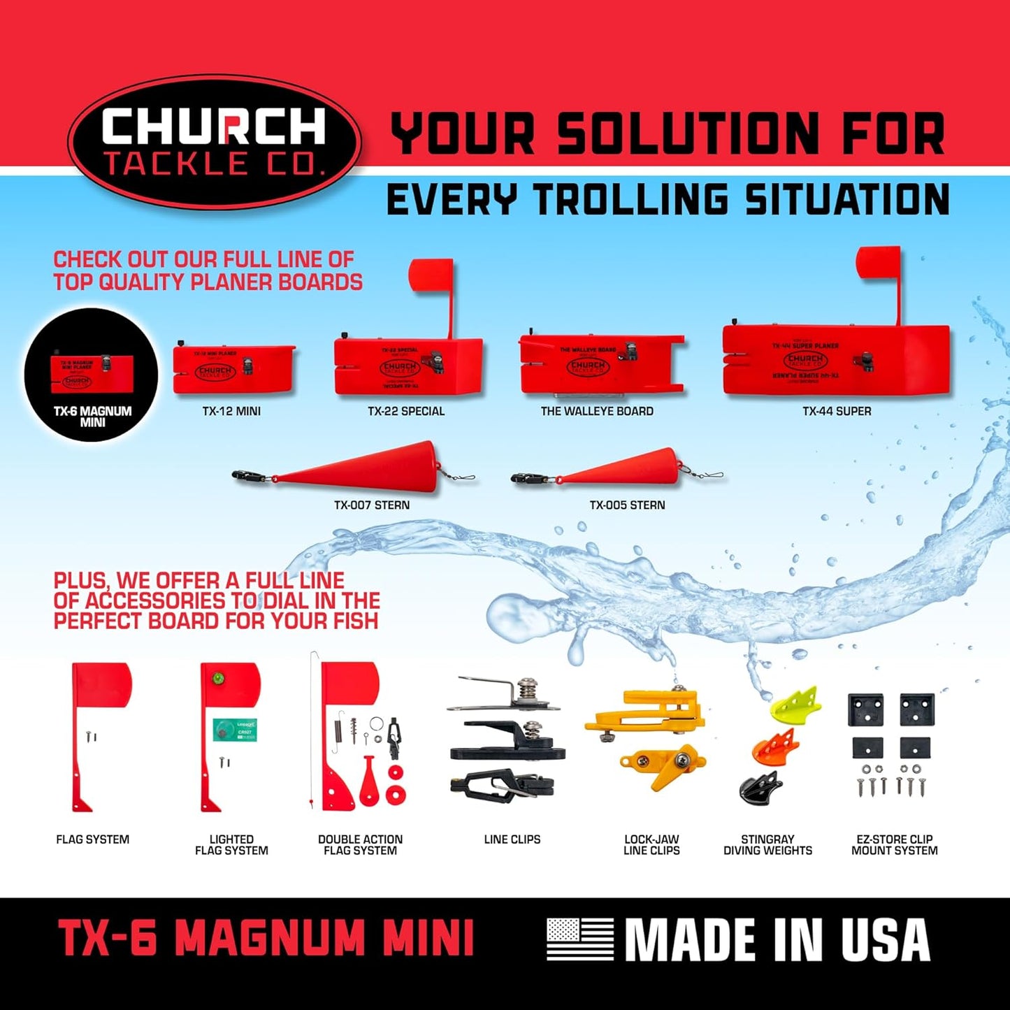 TX-6 Magnum Mini Planer Port by Church Tackle Co