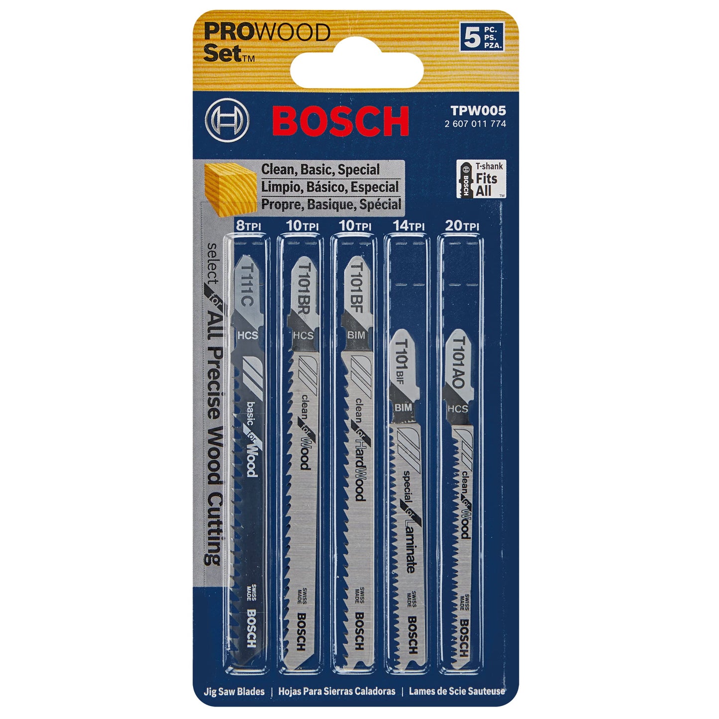 Bosch T30C 30 pc. T-Shank Jig Saw Blade Set for Wood and Metal