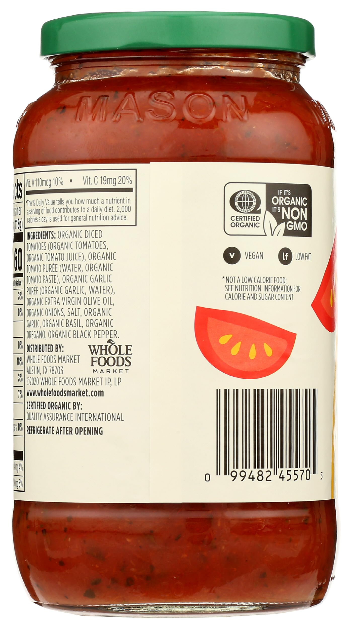 365 by Whole Foods Market, Organic Marinara Pasta Sauce, 25 OZ
