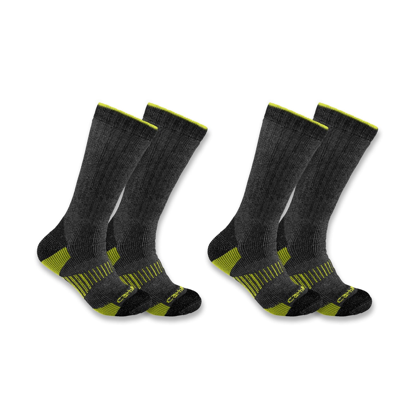 Carhartt Men's Midweight Synthetic-Wool Blend Boot Sock 2 Pack
