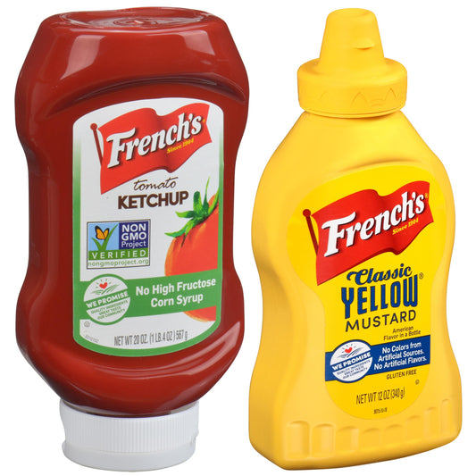 French's Tomato Ketchup and Classic Yellow Mustard Bundle, 32 oz