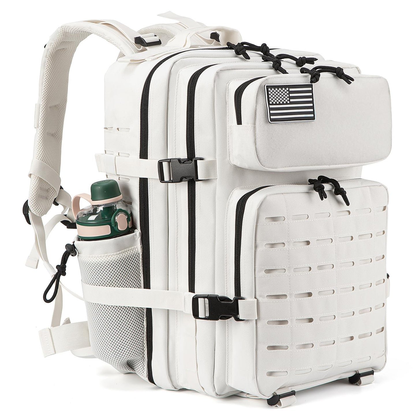 QT&QY 25L/35L/45L Military Tactical Backpack For Men Molle Daypack 3 Day Bug Out Bag Hiking Rucksack With Bottle Holder