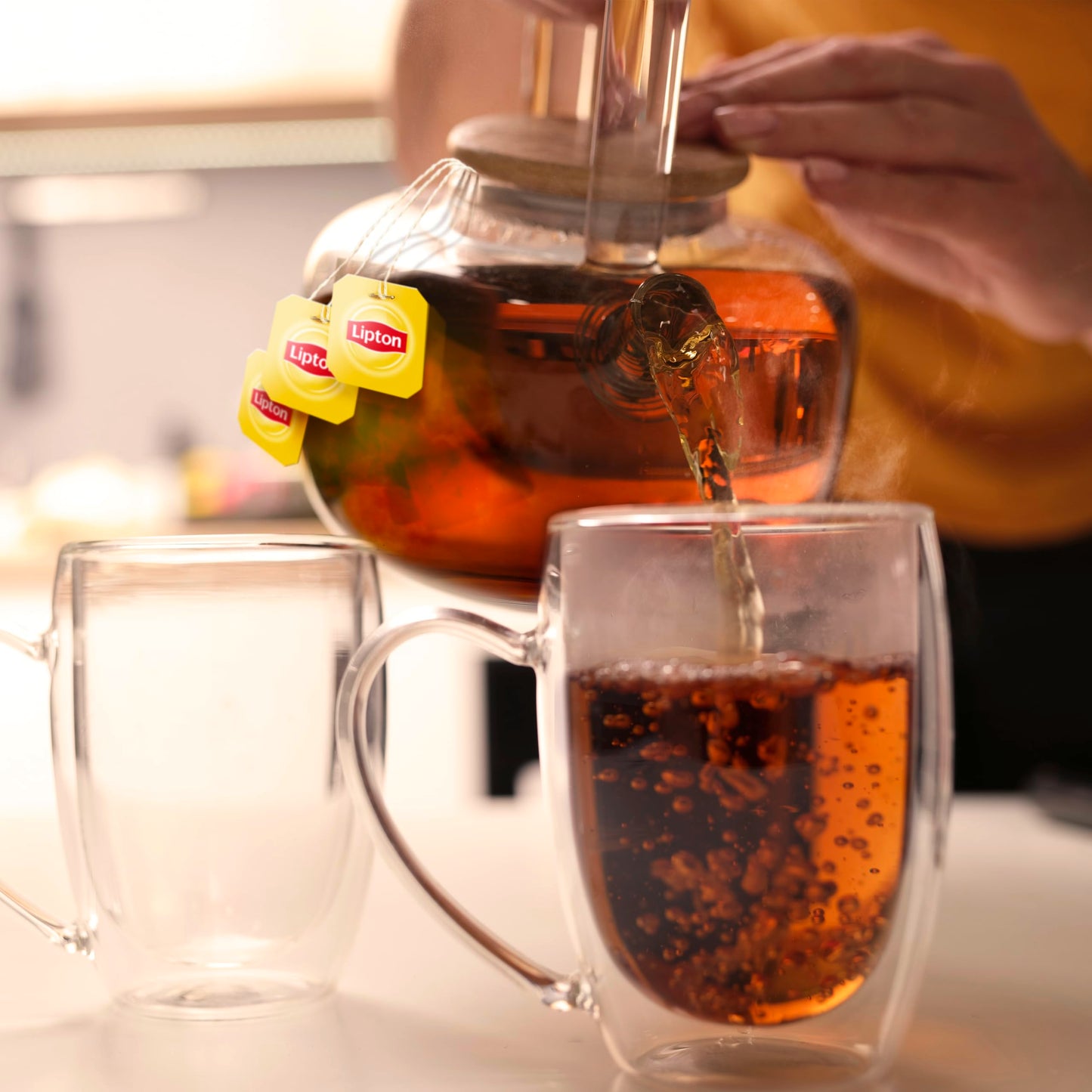 Lipton Organic Tea Bags Tastes Great Hot or Iced Organic Black Tea Can Help Support a Healthy Heart 5.74 oz 72 Count, Pack of 5
