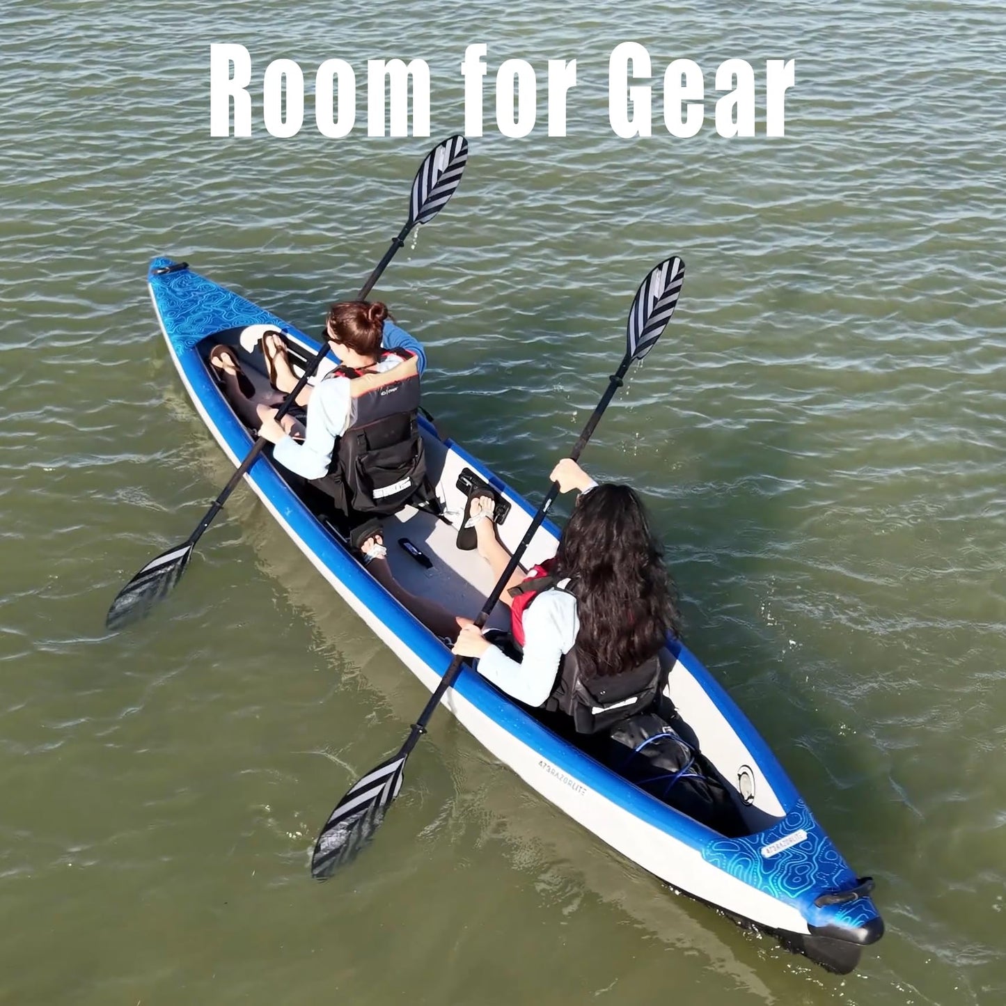 Sea Eagle RazorLite Inflatable Kayak - Lightweight, Drop Stitch, High Speed Touring Kayak - Solo or Tandem - Tall Back Seat(s), Paddle(s), Backpack, Skeg and Pump