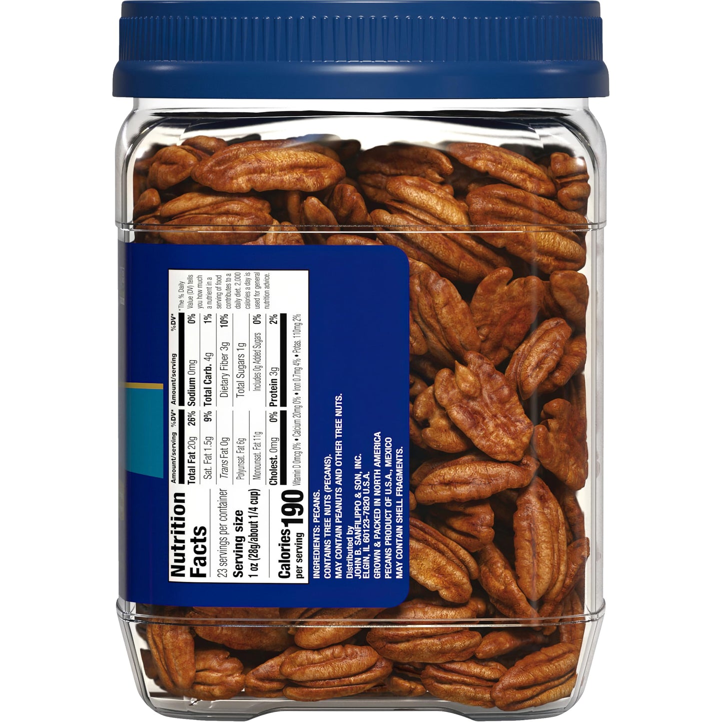 Fisher Chef's Naturals Pecan Halves 24 oz Resealable Bag, Unsalted Raw Nuts for Cooking, Baking & Snacking, Healthy Snacks for Adults, Vegan Protein, Keto Snack, Gluten Free Raw Pecans Halves