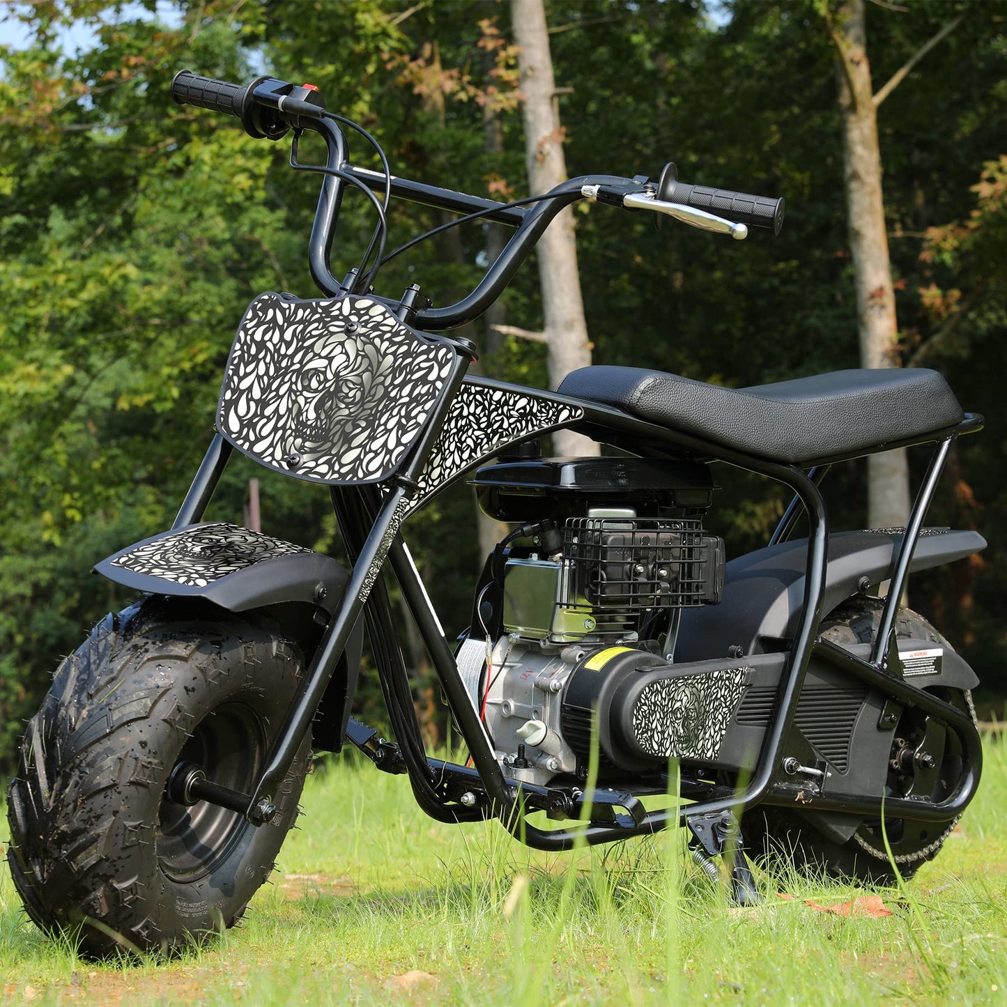 Oryxearth Mini Dirt Bike for Kids, 105CC 4-Stroke Kid Gas Powered Off-Road Pocket Pit Trail Motorcycle W/EPA Approved, Up to 24 Mph Weight Support 185 LBS