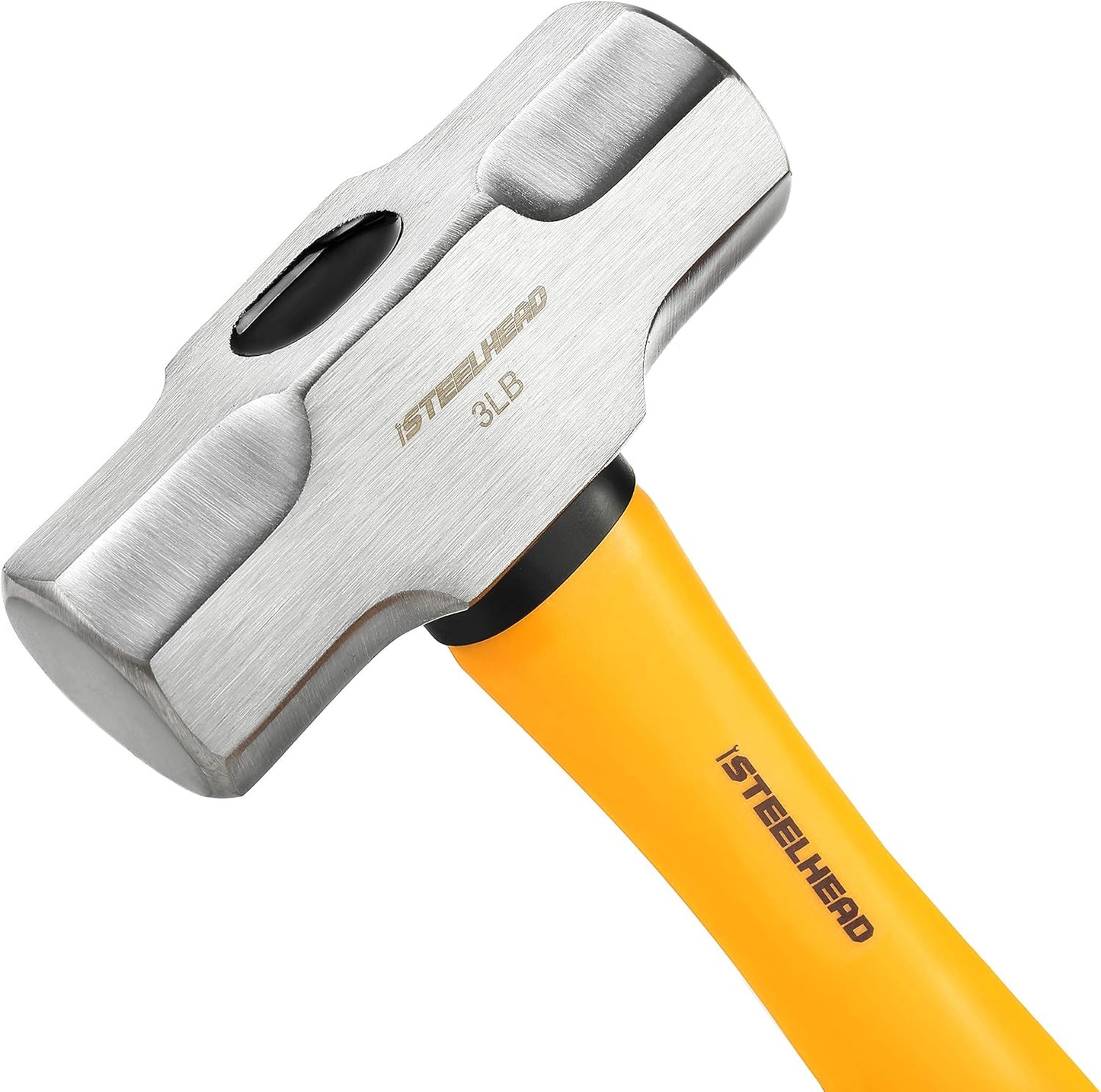 STEELHEAD 5-Piece Fiberglass Handle Hammer & Mallet Set - 16oz Ball-Peen, 32oz Ball-Pein, 32oz Rubber Mallet, 3lb Sledge, 3lb Cross-Pain - Metal Working, USA-Based Support