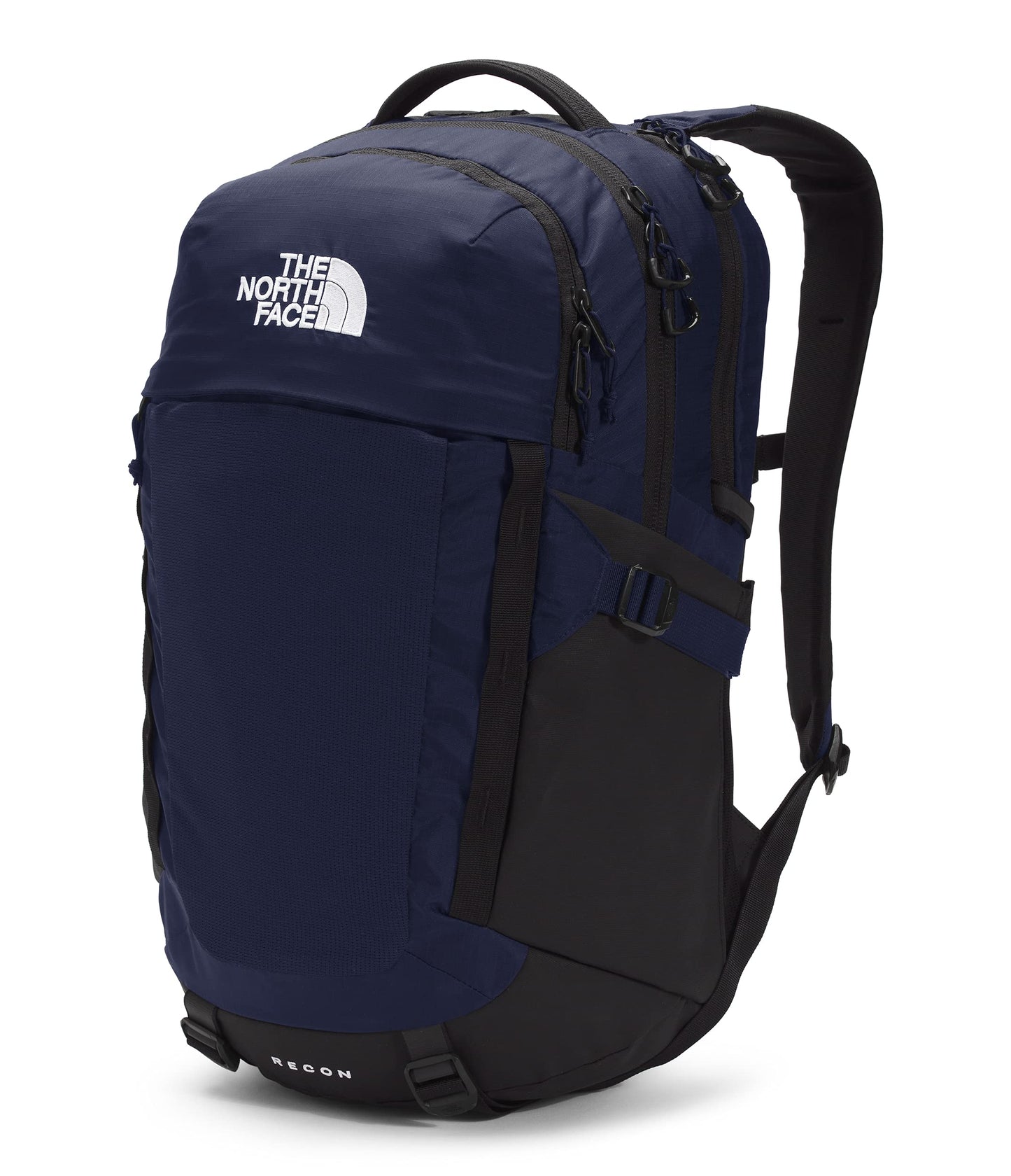 THE NORTH FACE Recon Everyday Laptop Backpack | Daypack with Water Repellent Finish, 16" Laptop Sleeve, 2 Water Bottle Pockets, TNF Black/TNF Black-NPF, One Size