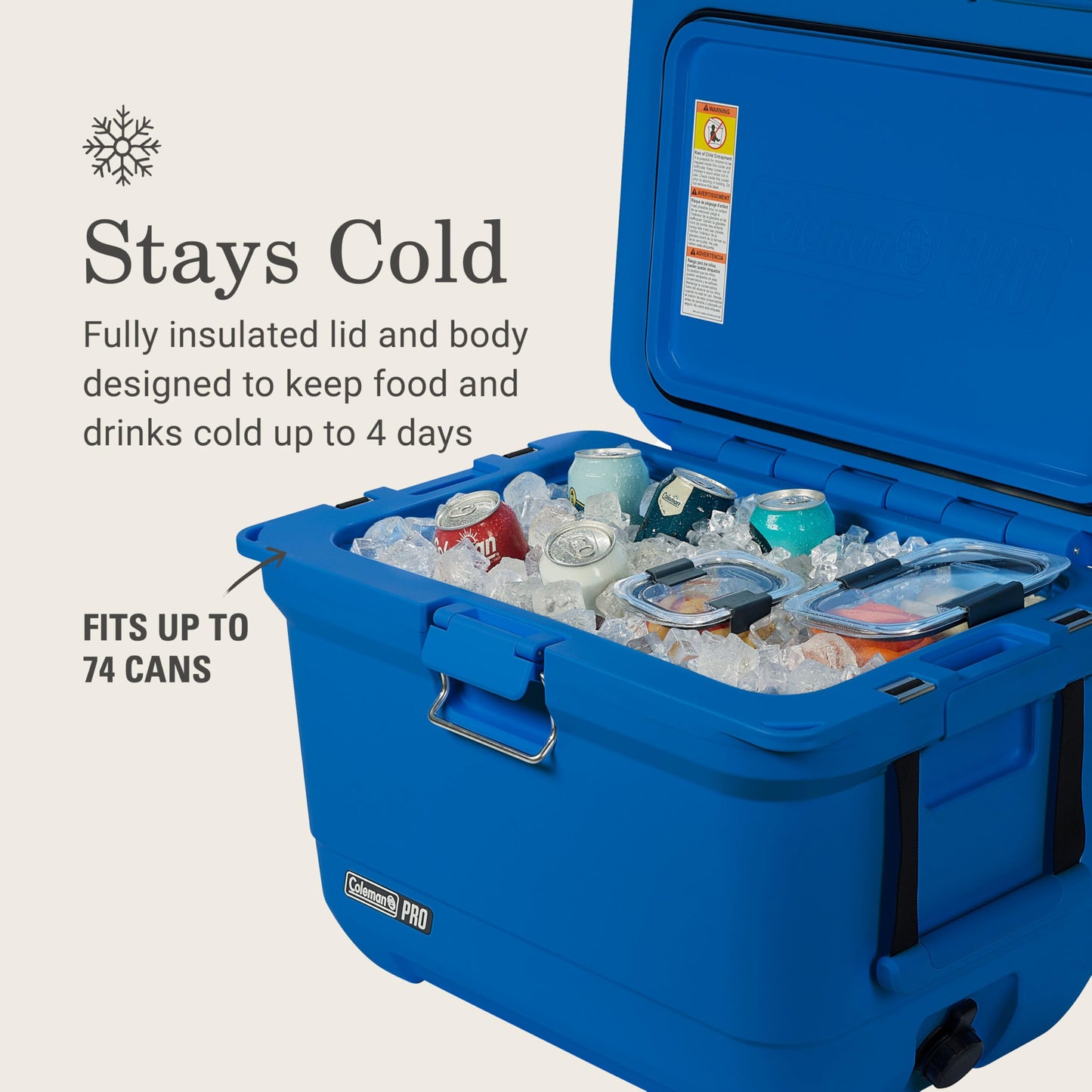Coleman Pro 25qt Ultra-Light Premium Hard Cooler, Extra-Thick Insulation Keeps Ice up to 3 Days, 36-Can Capacity