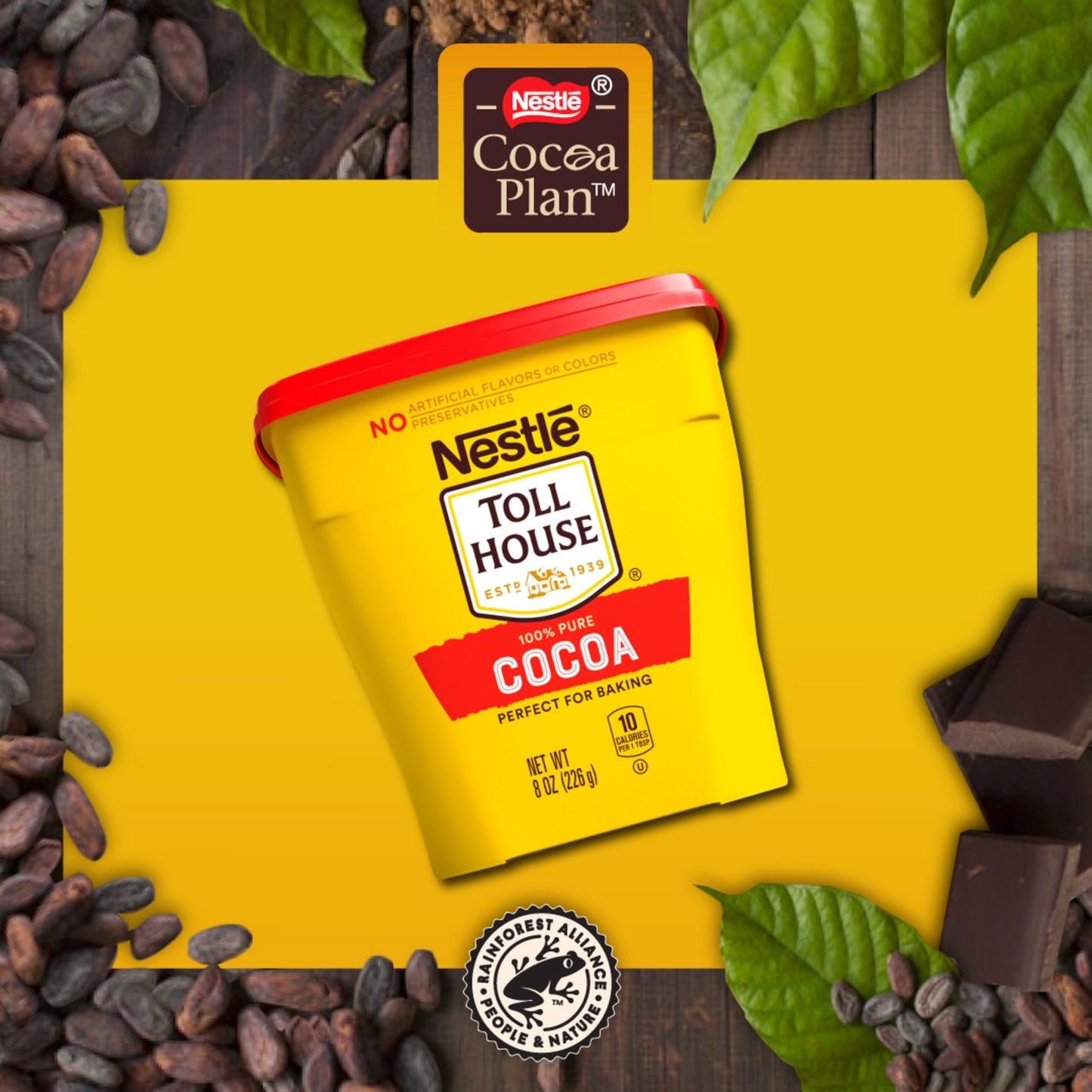 NESTLE TOLL HOUSE Cocoa 8 oz. Plastic Canister
