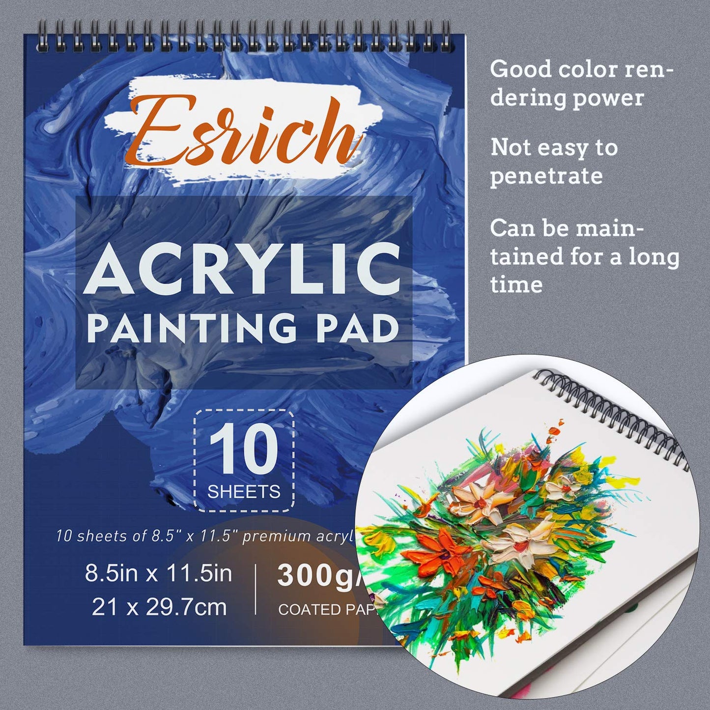ESRICH Professional Acrylic Paint Set, 60PCS with Painting Brushes,Acrylic Paints,Easel,4 Sizes Blank Canvases,Palette, Paint Knives,Brush Cup and Art Sponges for Adults Hobbyists and Beginners