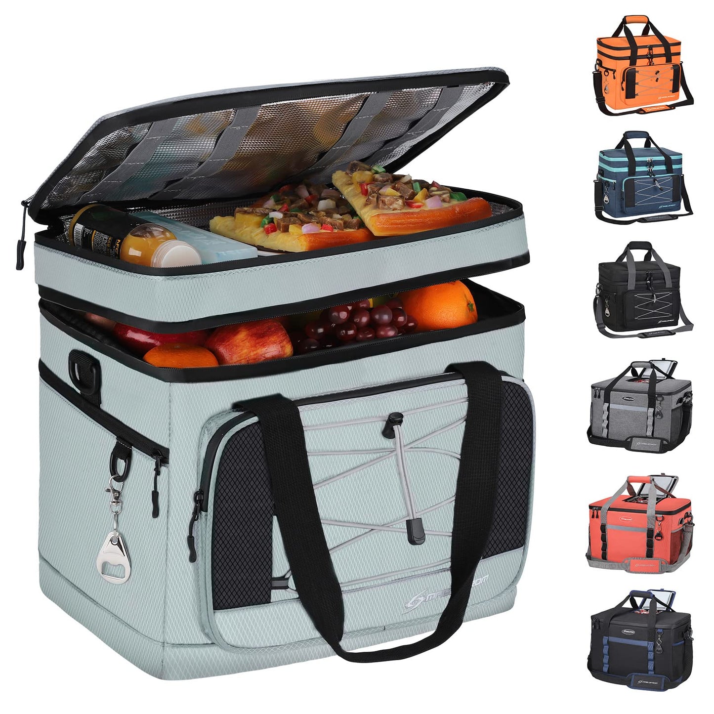 Maelstrom Soft Cooler Bag,Collapsible Soft Sided Cooler,24/30/60/75 Cans Beach Cooler,Ice Chest,Large Leakproof Camping Cooler,Portable Travel Cooler for Grocery Shopping,Camping,Road Trips