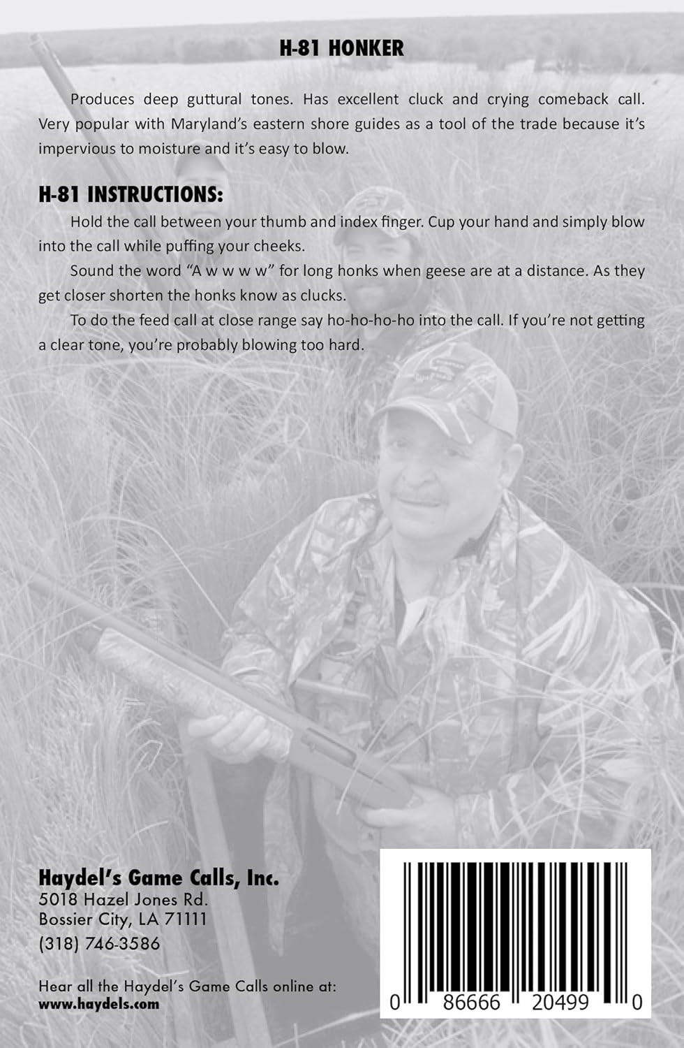 Haydel's Game Calls Inc. H-81 AMZ Canada Honker