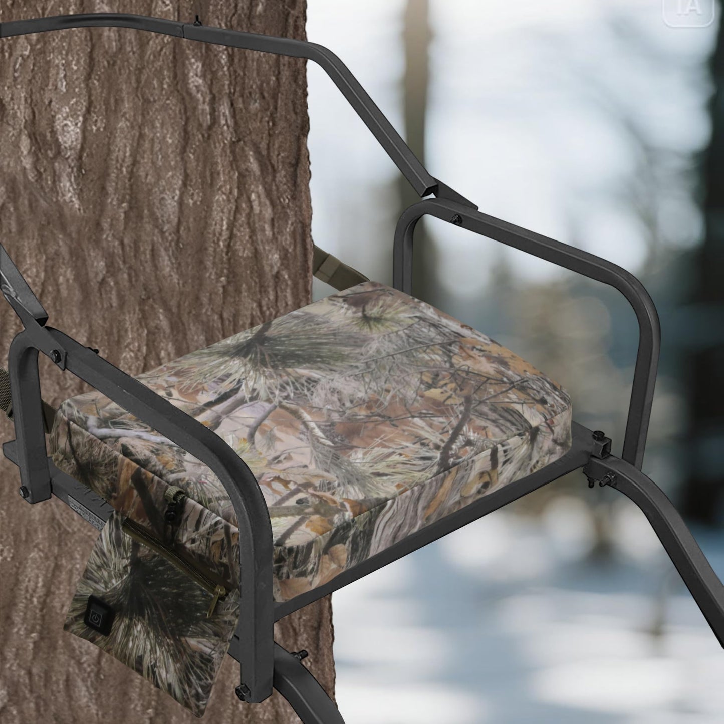 MDSTOP Heated Hunting Seat Cushion, Waterproof Seat Pads for Tree Stand & Ladder Stand, for Hunting, Ice Fishing,Hiking, Camping(Battery not Included)