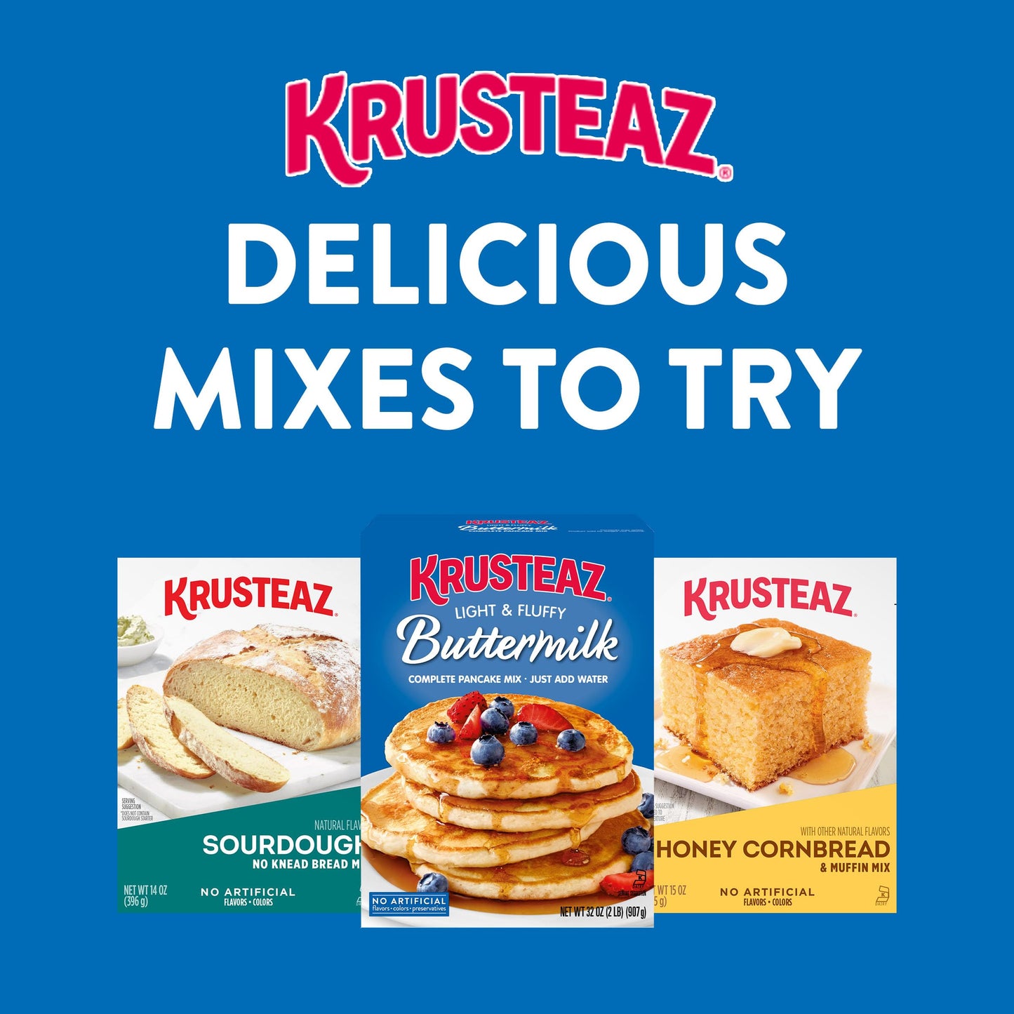 Krusteaz Complete Buttermilk Pancake and Waffle Mix, Light & Fluffy, 5 lb Bags (Pack of 6)