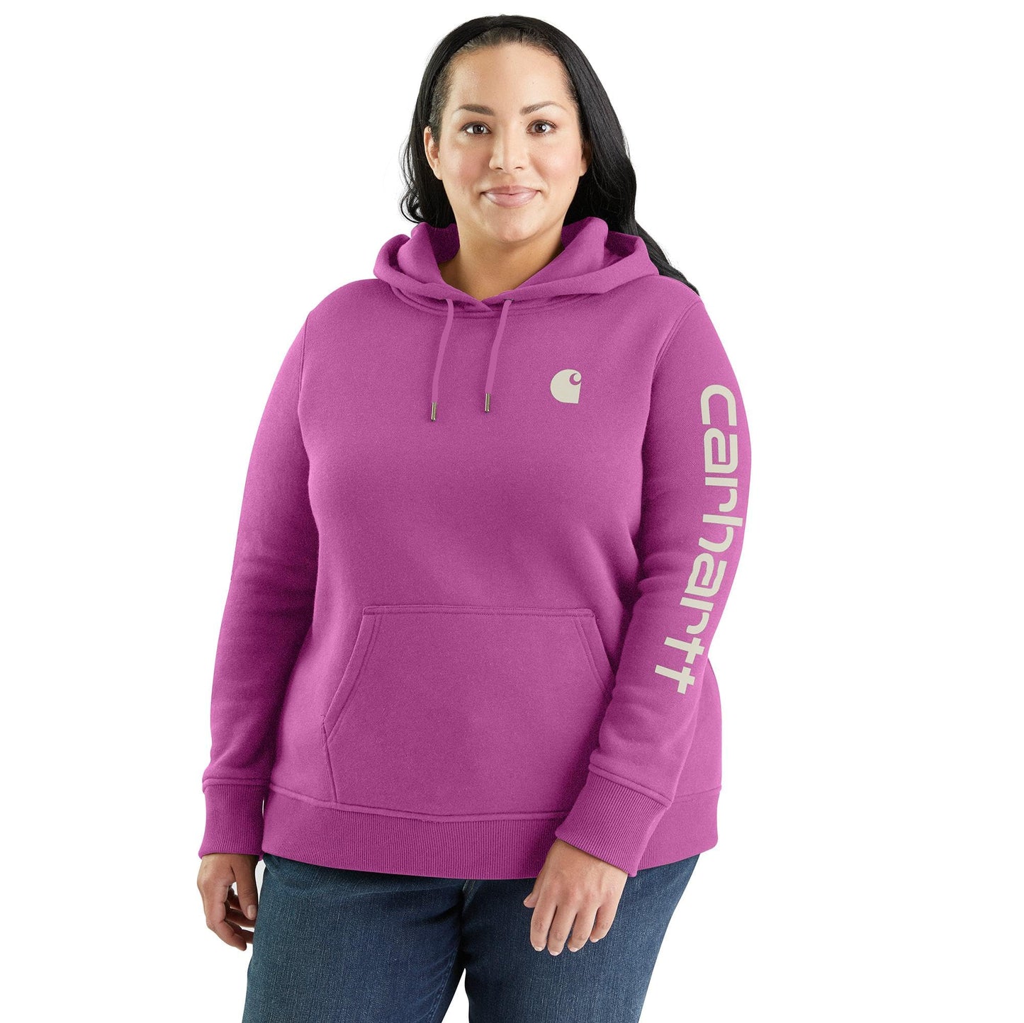 Carhartt Women's Relaxed Fit Midweight Logo Sleeve Graphic Sweatshirt