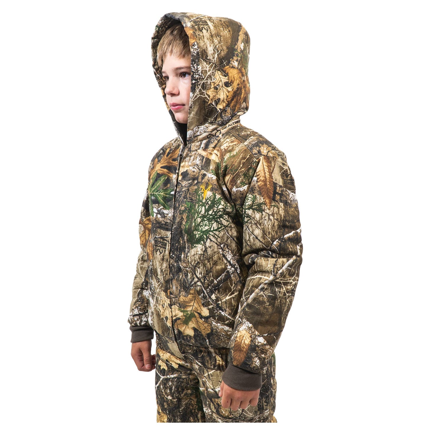 HOT SHOT Youth Insulated Twill Camo Hunting Jacket, Insulated Boy's Winter Coat, Ultra Quiet Camouflage Kids Hunting Gear